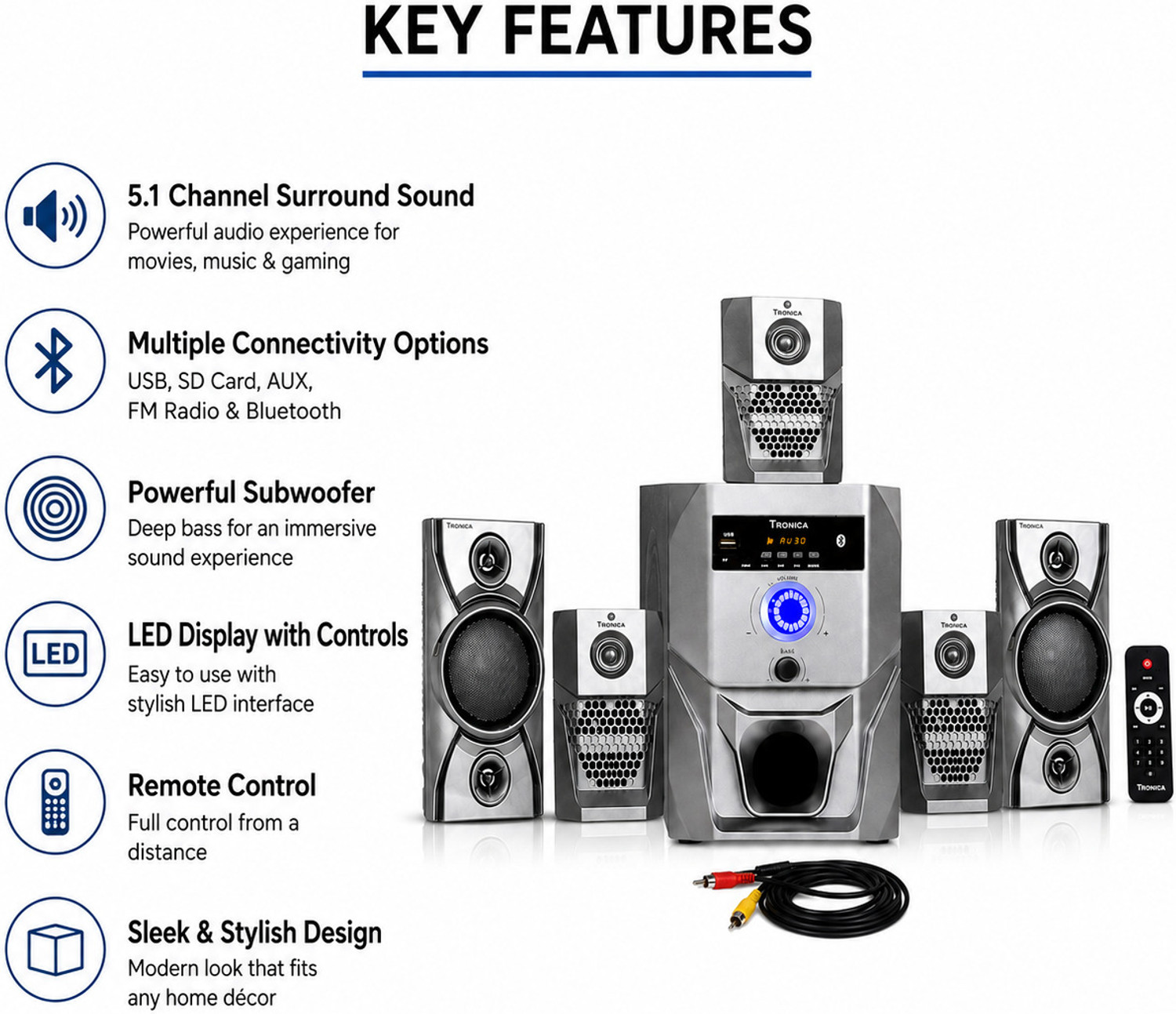 Image of TRONICA 222 40 W Bluetooth Home Theatre