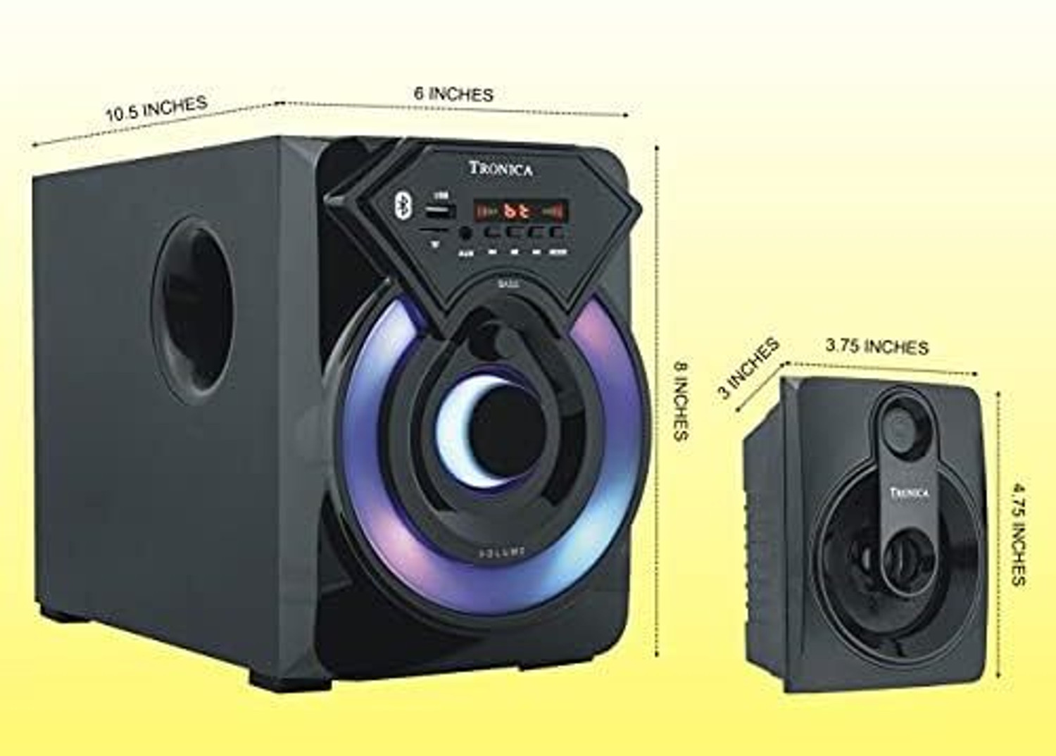 Image of TRONICA cowin Series 7.1 Home Theater System 60w Bluetooth, USB,Vivid Lighting, Remote 60 W Bluetooth Home Theatre