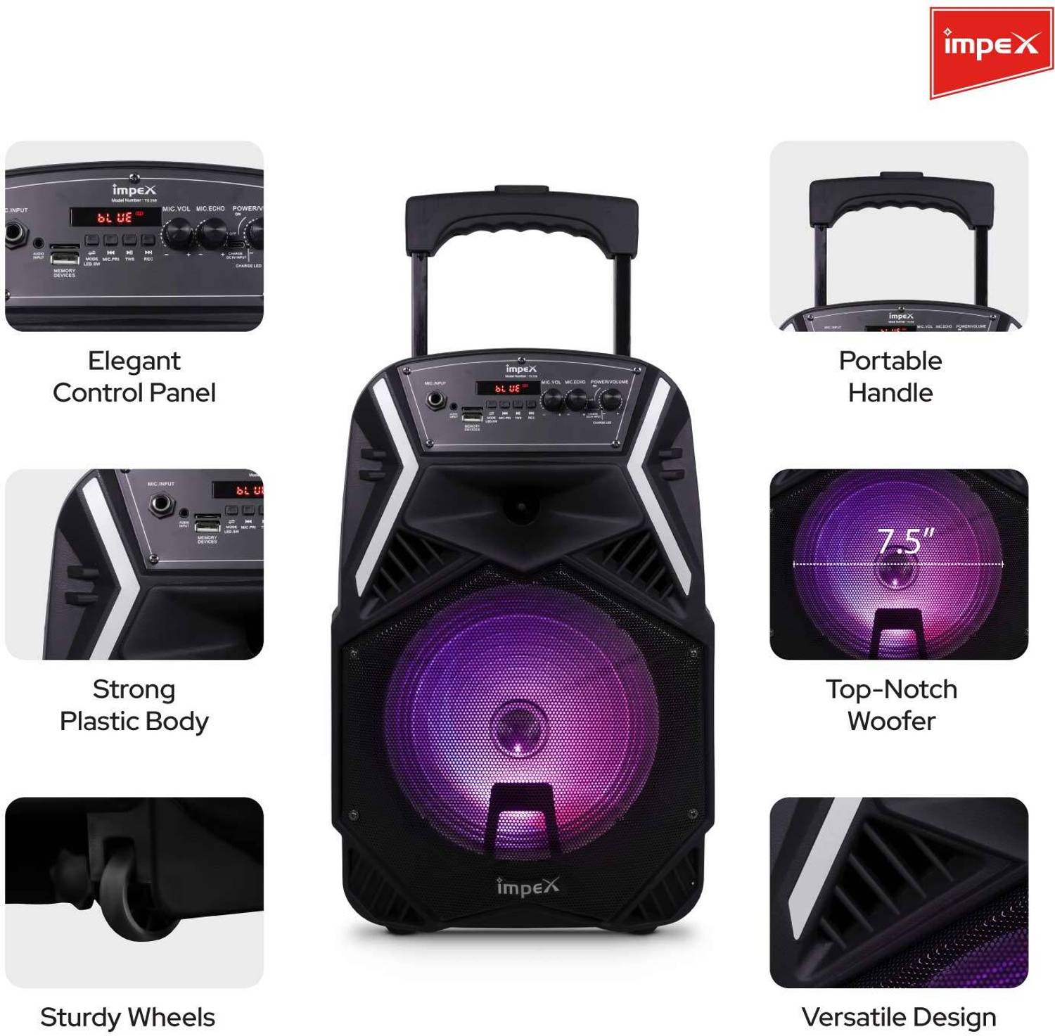 IMPEX TS 25B 25W Bluetooth Party Speaker - Image 3