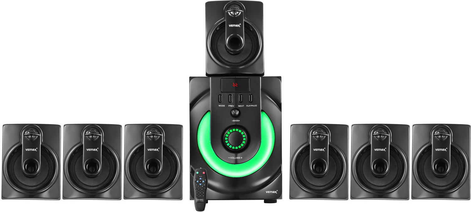 Image of Vemax Utter 7.1 Bluetooth 95W Home Theatre System with FM, AUX, USB & Bass Control 95 W Bluetooth Home Theatre