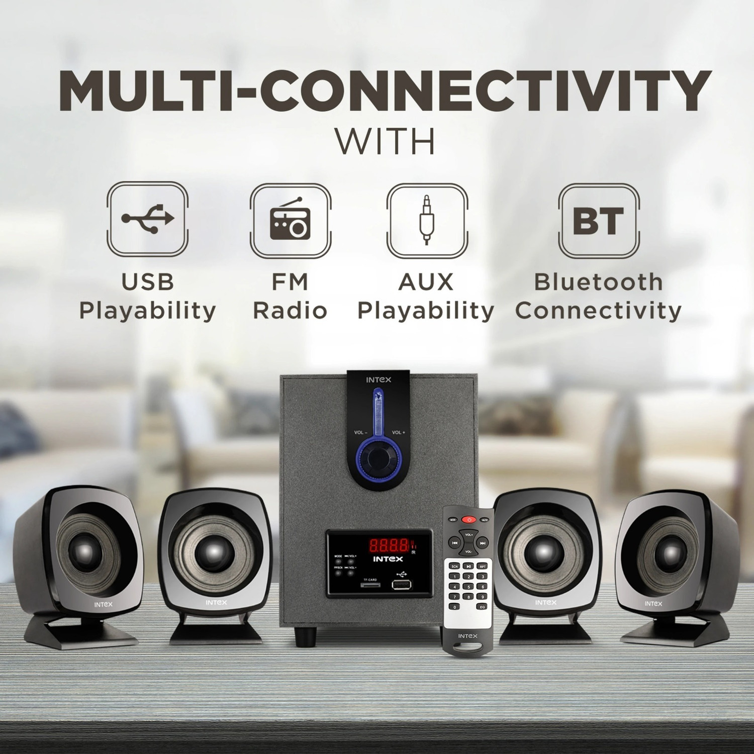 Image of Intex Intex 4.1 Echo 2616 TUFB Multimedia 55 W Bluetooth Home Theatre