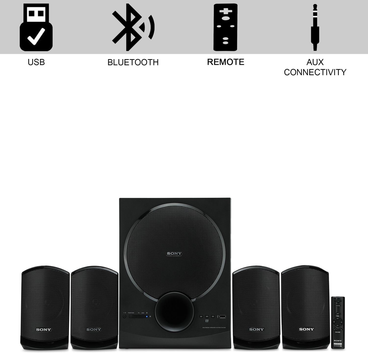Image of SONY SA-D40 80 W Bluetooth Home Theatre