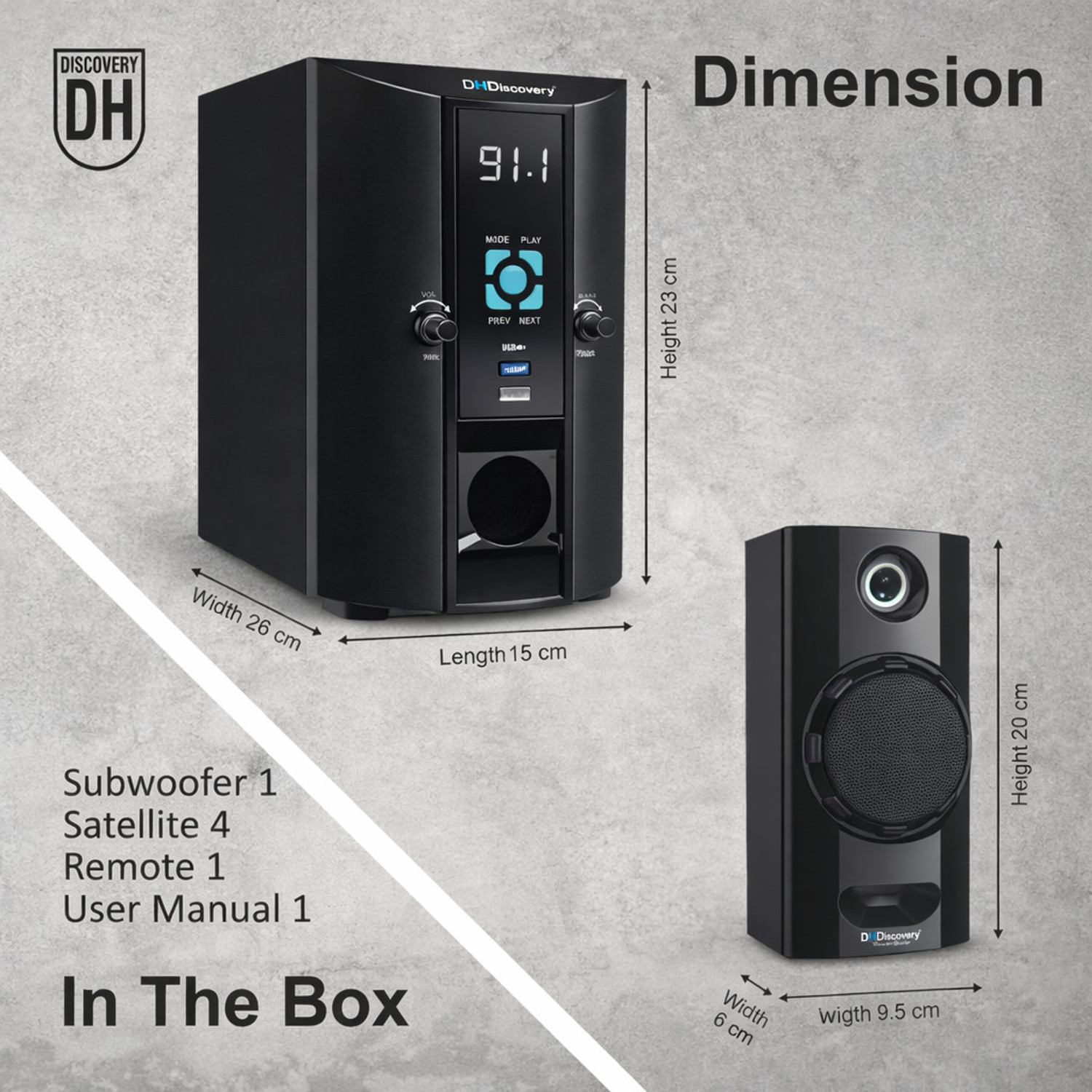 Image of DH Discovery DH6600W 90 W Bluetooth Home Theatre