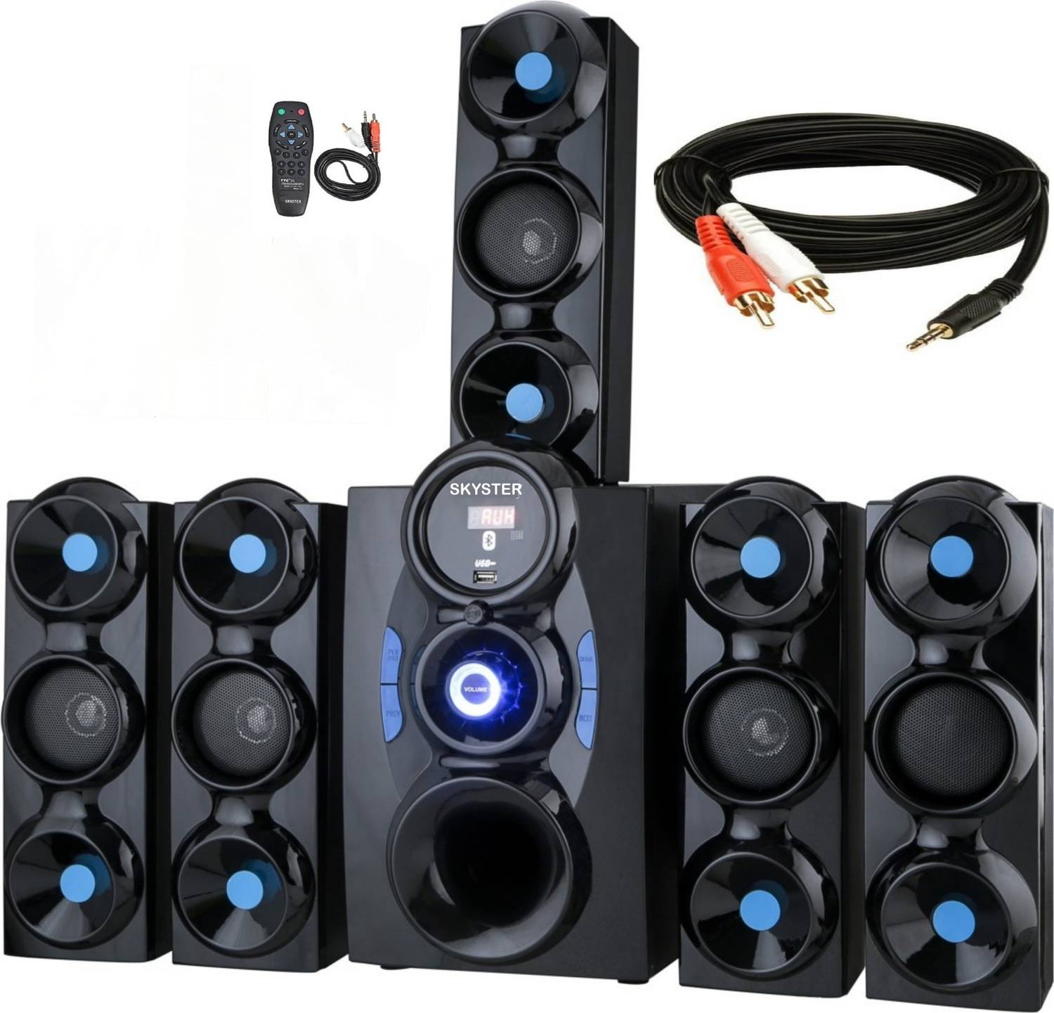 SKYSTER BLACK SKYSTER 5.1 BLUETOOTH AND OTHER COMPATIBLE DEVICES