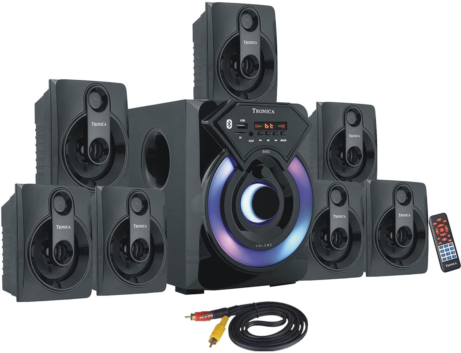 Image of TRONICA cowin Series 7.1 Home Theater System 60w Bluetooth, USB,Vivid Lighting, Remote 60 W Bluetooth Home Theatre