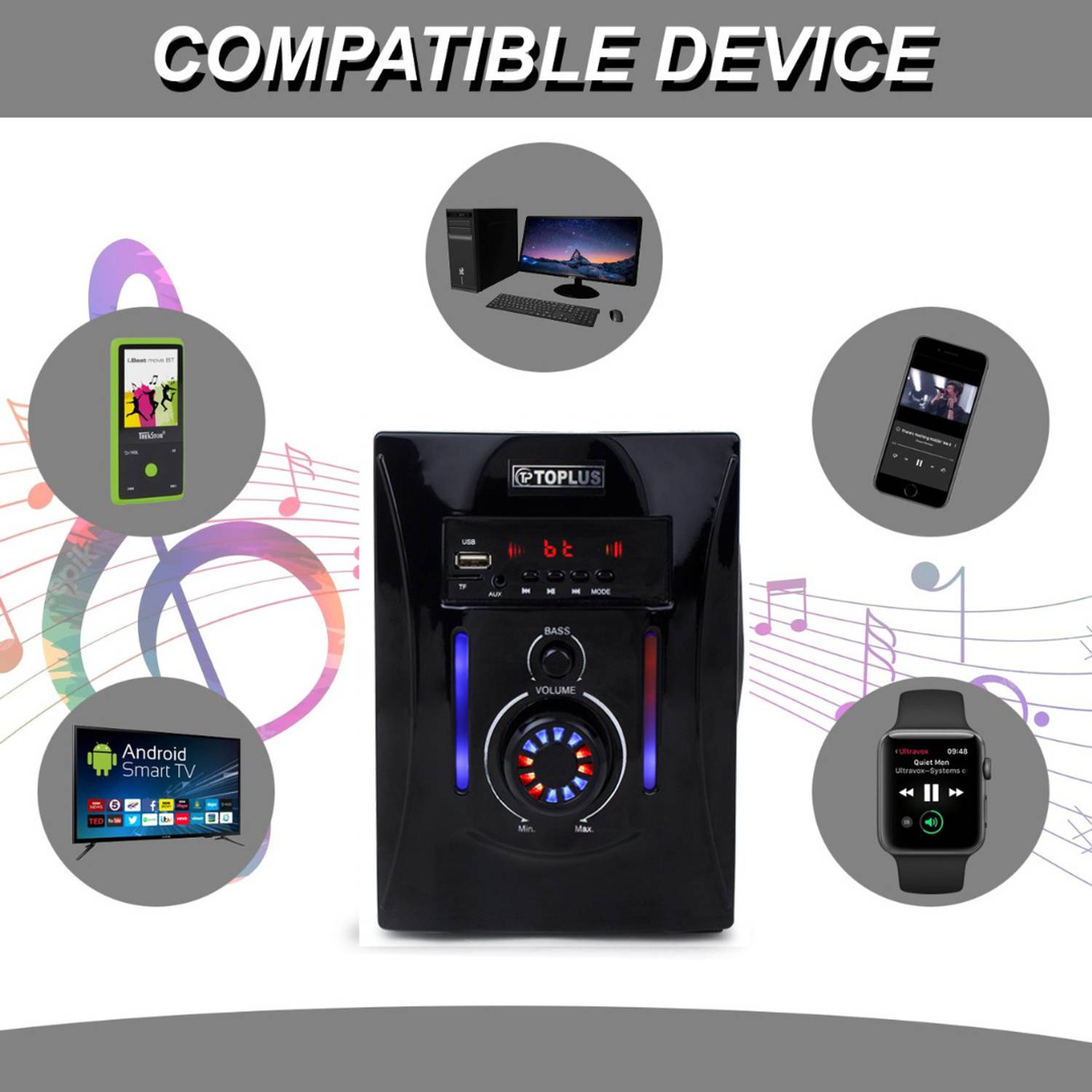 TOPLUS T5-18N5 65W Bluetooth Home Theatre - Image 4