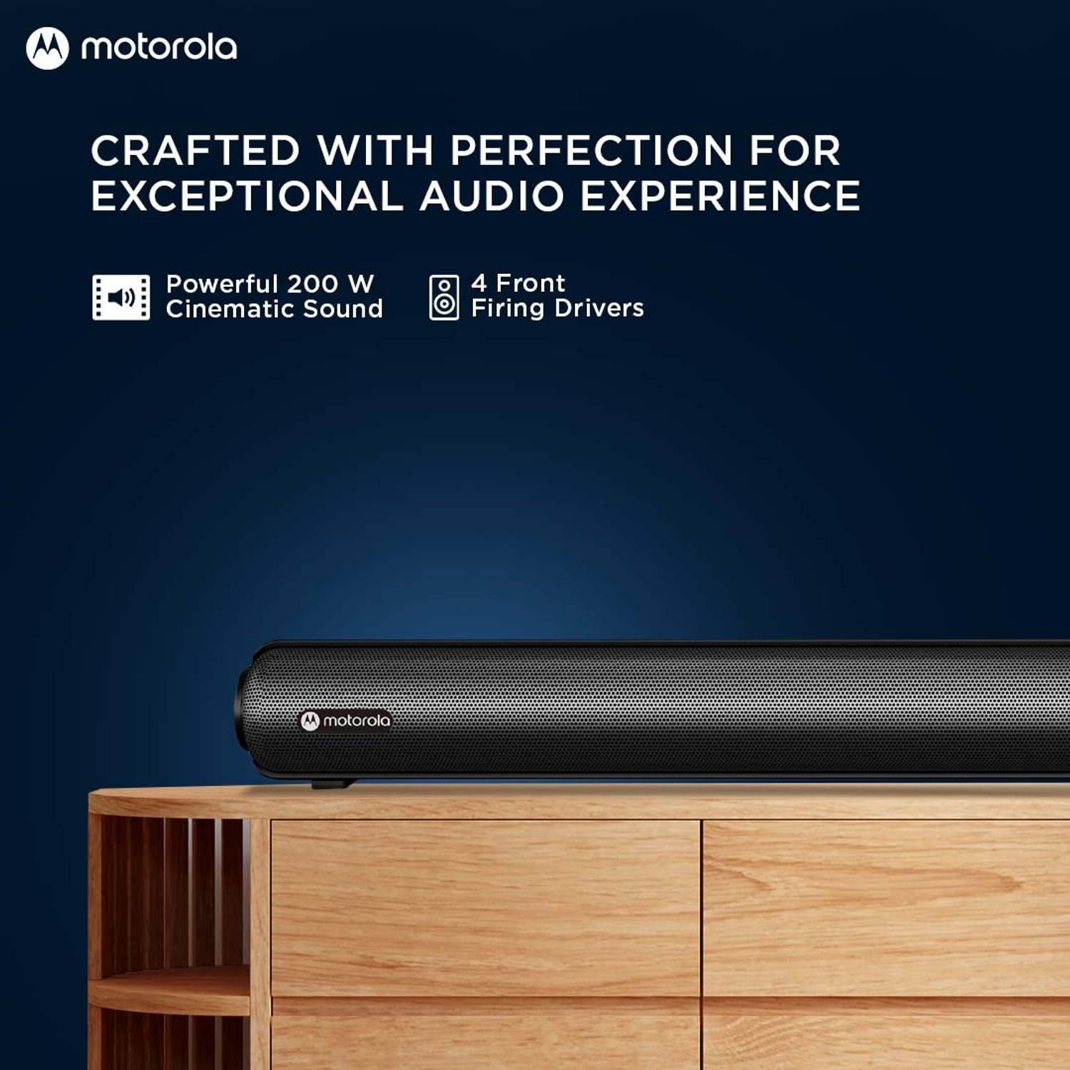 MOTOROLA AmphisoundX 200W Bluetooth Soundbar Black - Image 2