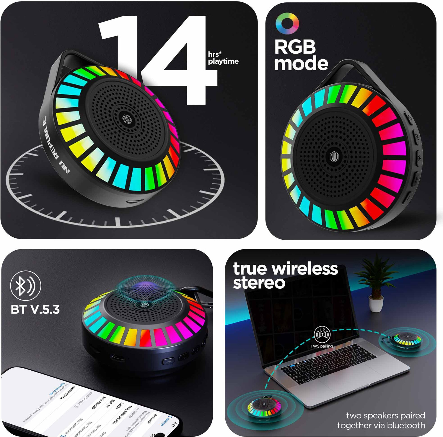 Image of Nu Republic Sonicpop 50 5 W Bluetooth Party Speaker