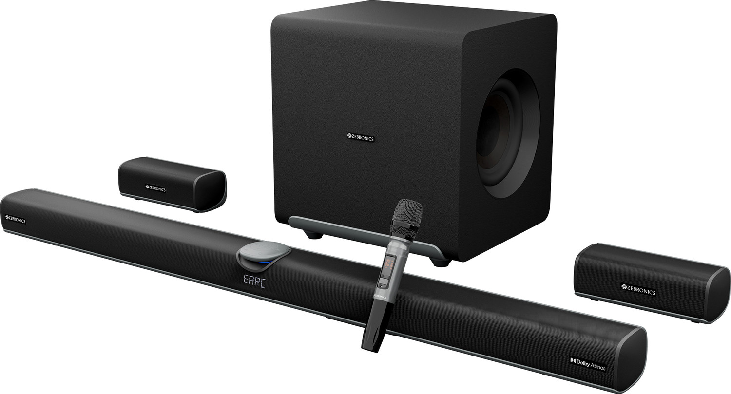 Image of ZEBRONICS Juke Bar 11000 Dolby Atmos,DTS:X,Wireless Subwoofer & Satellite 1610 W Bluetooth Soundbar