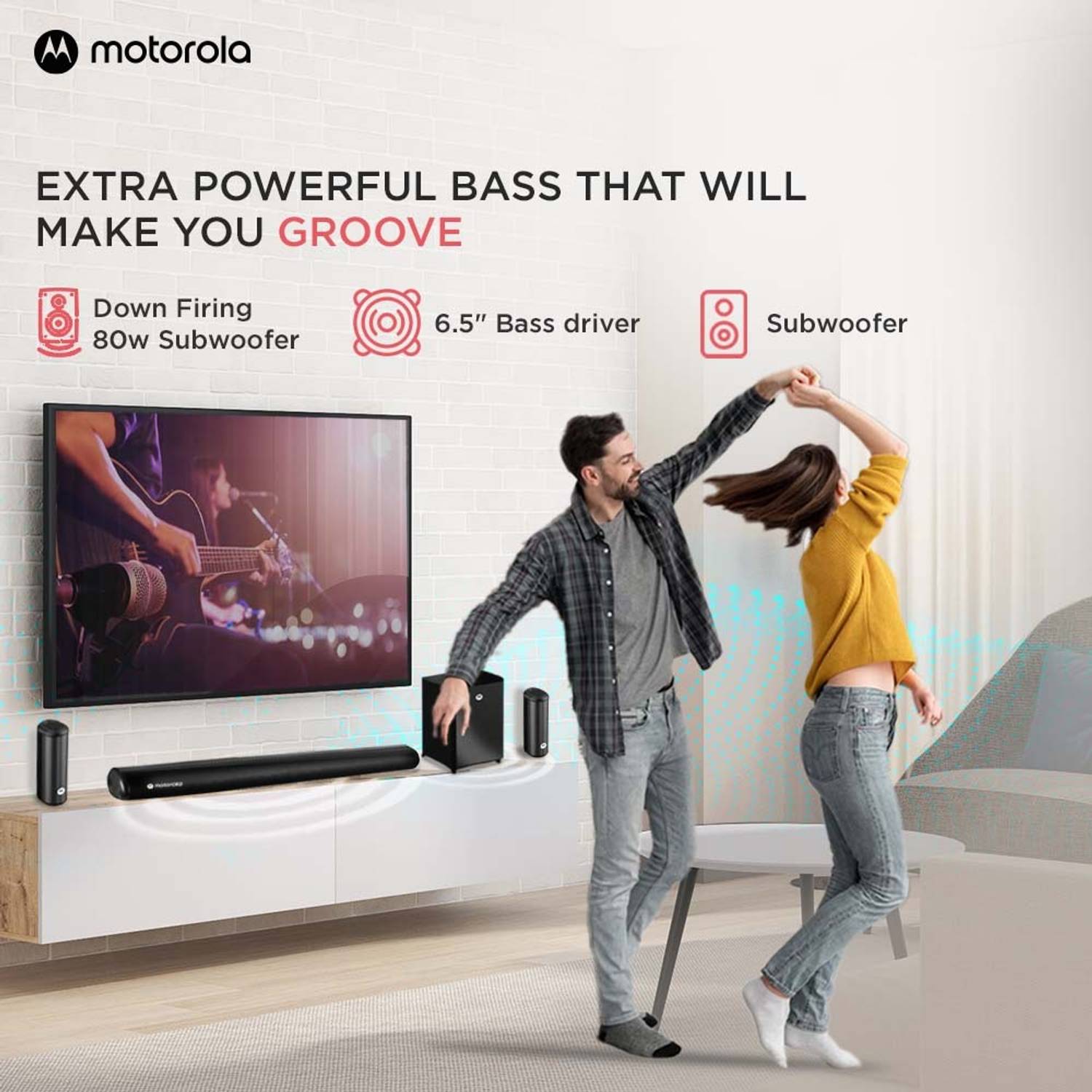 Motorola AmphisoundX Vibe 500W Bluetooth Speaker - Image 3