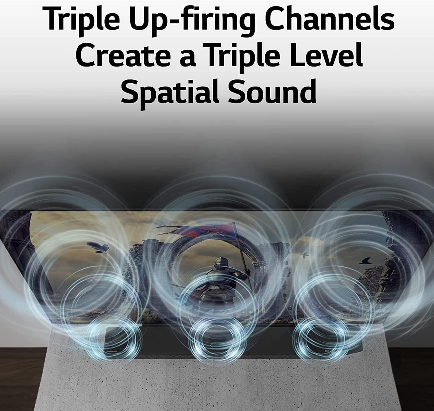 Image of LG SC9S , Dolby Atmos, Triple Up-Firing Speaker With OLED C Matching Bracket 400 W Bluetooth Soundbar