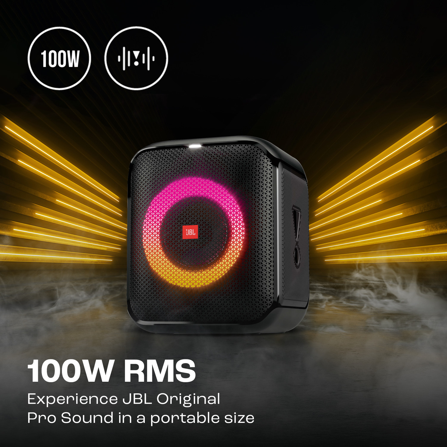 Image of JBL Partybox Encore Essential, Dynamic Light Show ,6Hrs Playtime,Built-in Powerbank 100 W Bluetooth Home Audio Speaker