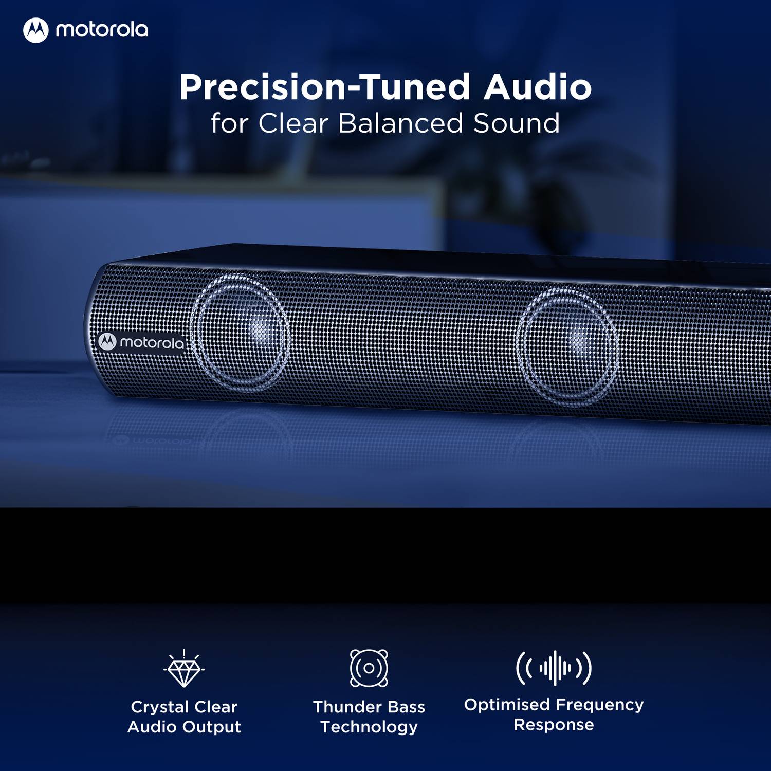 Motorola AmphisoundX Vibe 50W Bluetooth Soundbar Black - Image 5