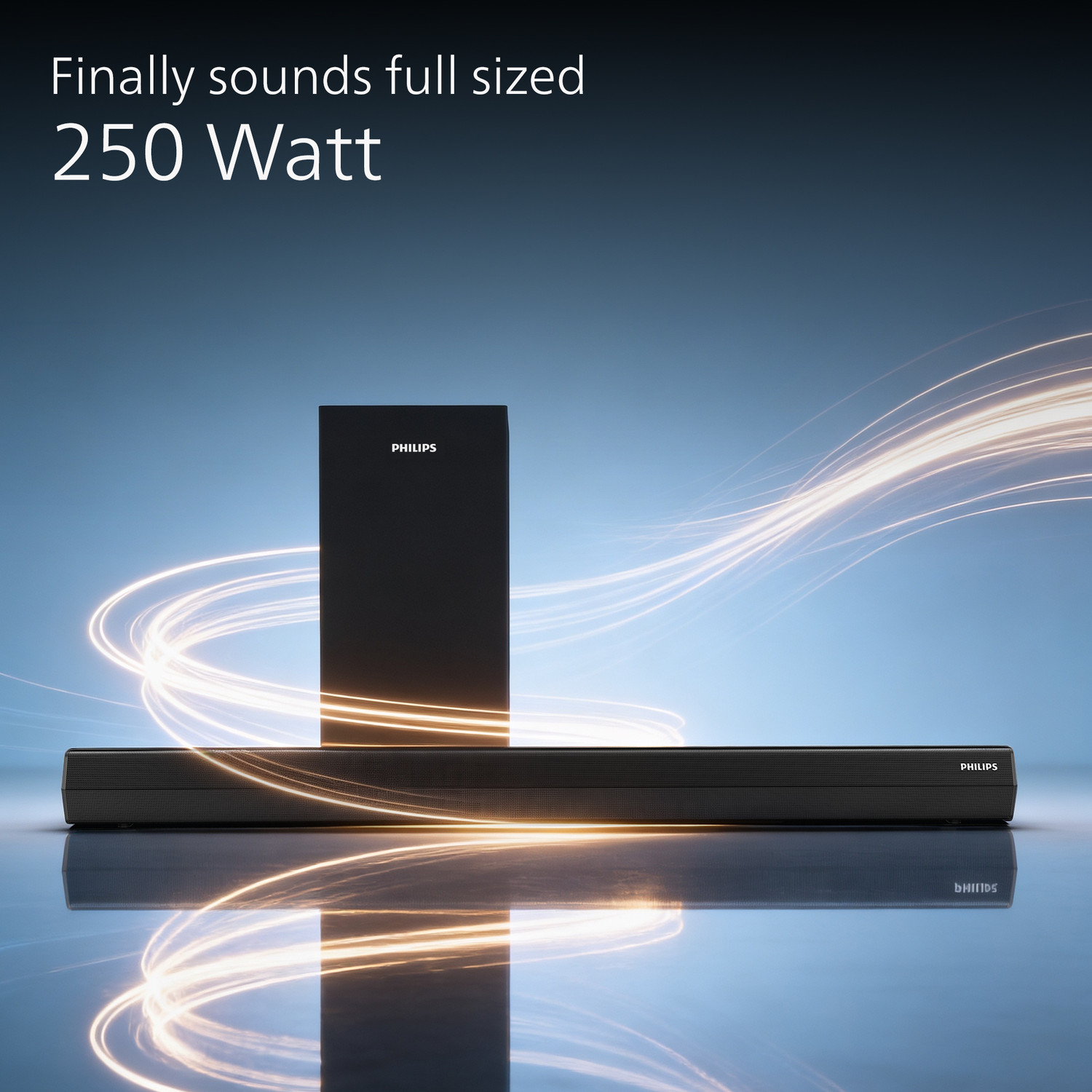 Image of PHILIPS TAB4451 /94 6.5 Inch Subwoofer� HDMI ARC, USB & Optical Connectivity 250 W Bluetooth Soundbar