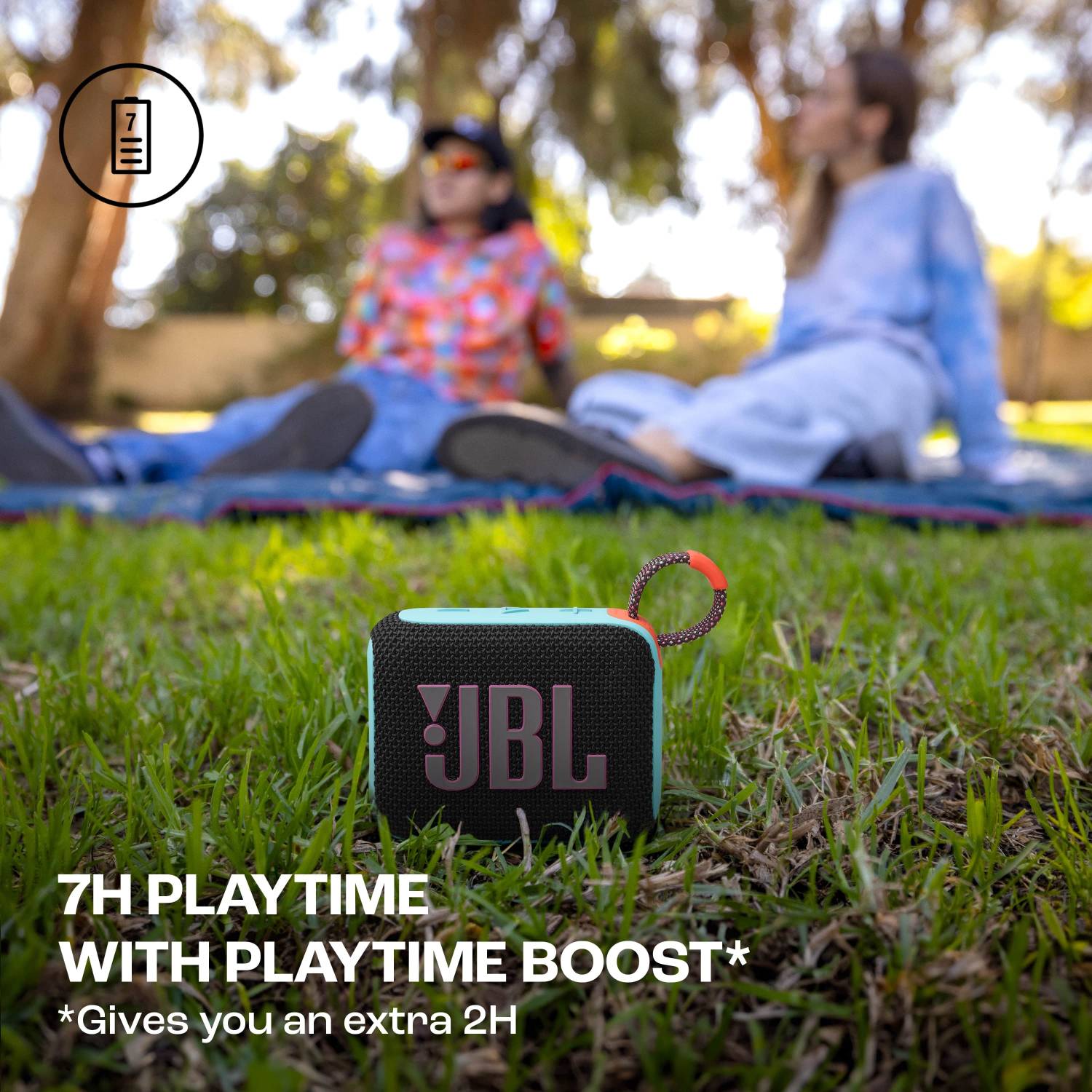 JBL Go 4 Wireless Bluetooth Speaker (Black) - Image 4