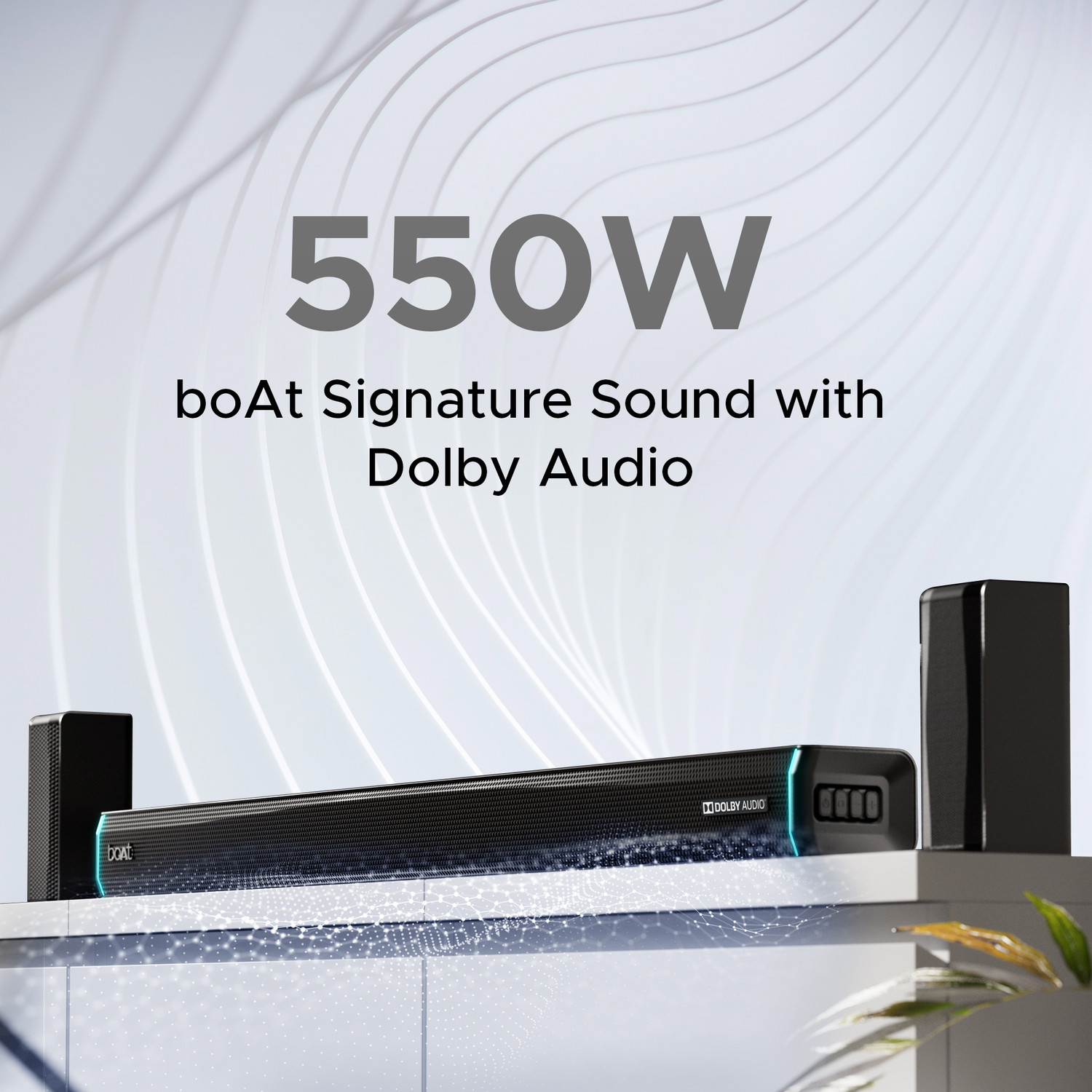 Image of boAt Aavante Bar 5400D w / Dolby Audio, 6 Drivers Surround Sound & Wireless Satellites 550 W Bluetooth Soundbar