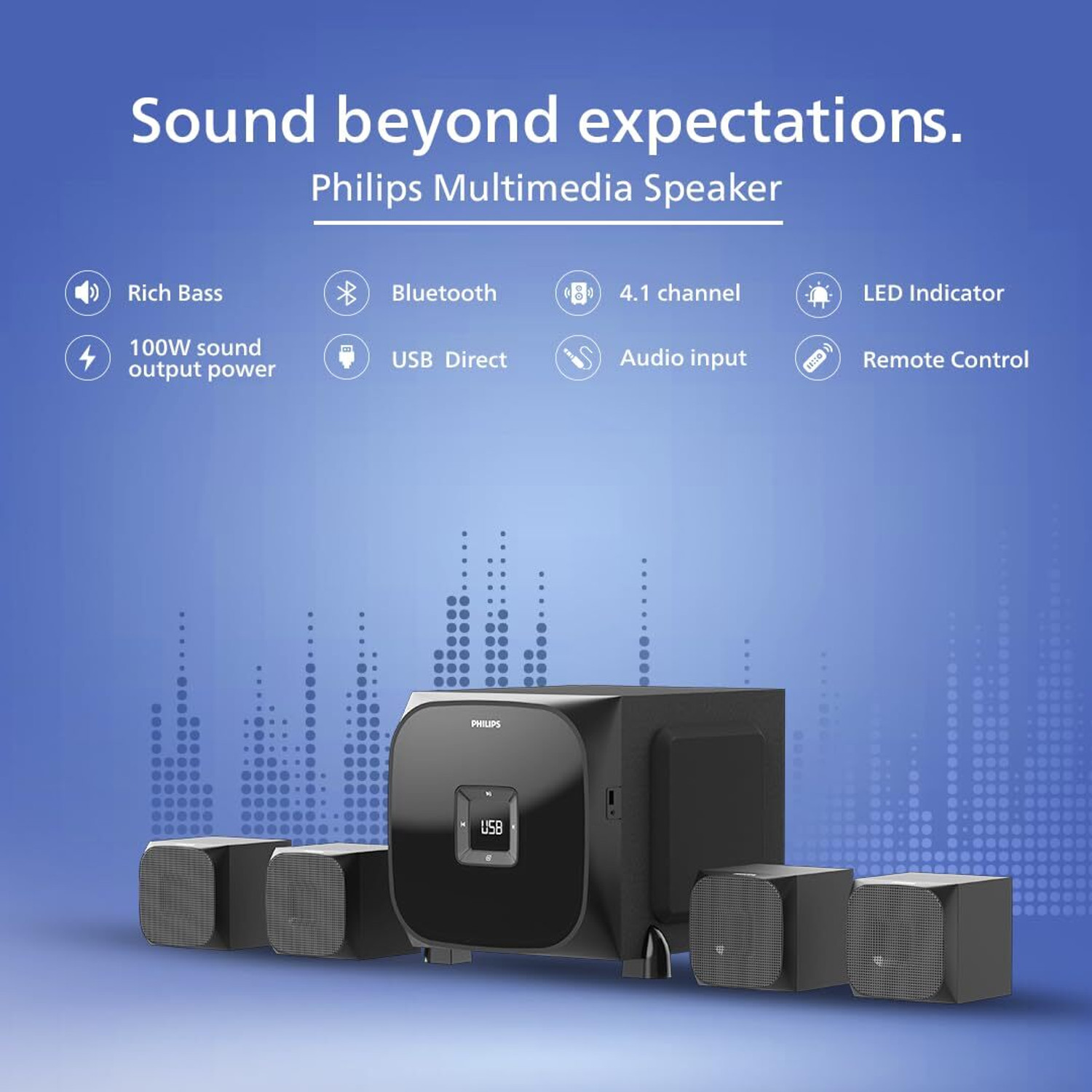Image of PHILIPS SPA8170B /94 100 W Bluetooth Home Audio Speaker