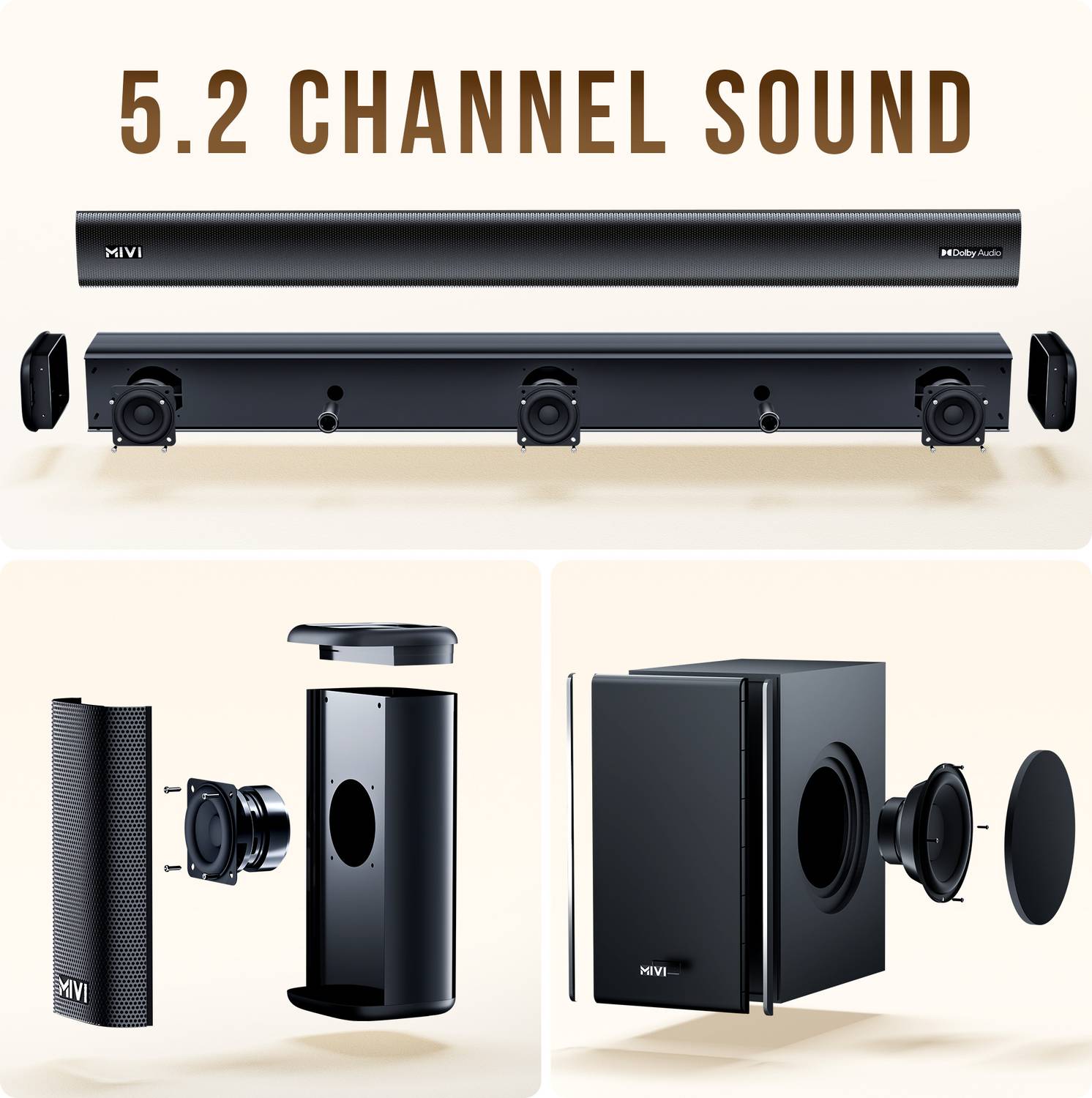 Mivi Fort H880 880W 5.2 Channel Bluetooth Soundbar - Image 5