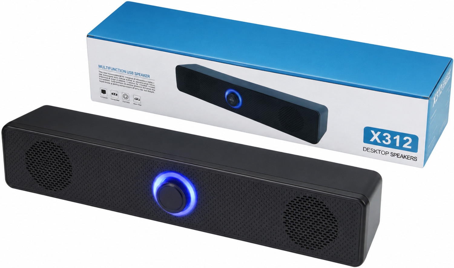 Image of otoobest 10W USB Powered Soundbar Speaker for PC, Laptop & Desktop | 312 10 W Laptop /Desktop Speaker