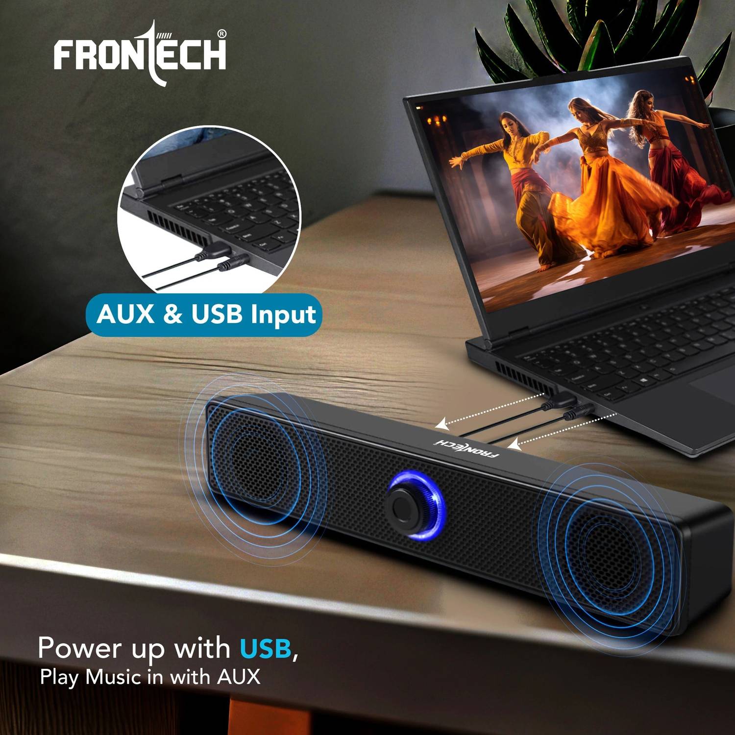 Frontech 1.0 USB with AUX 10W Speaker - Image 4