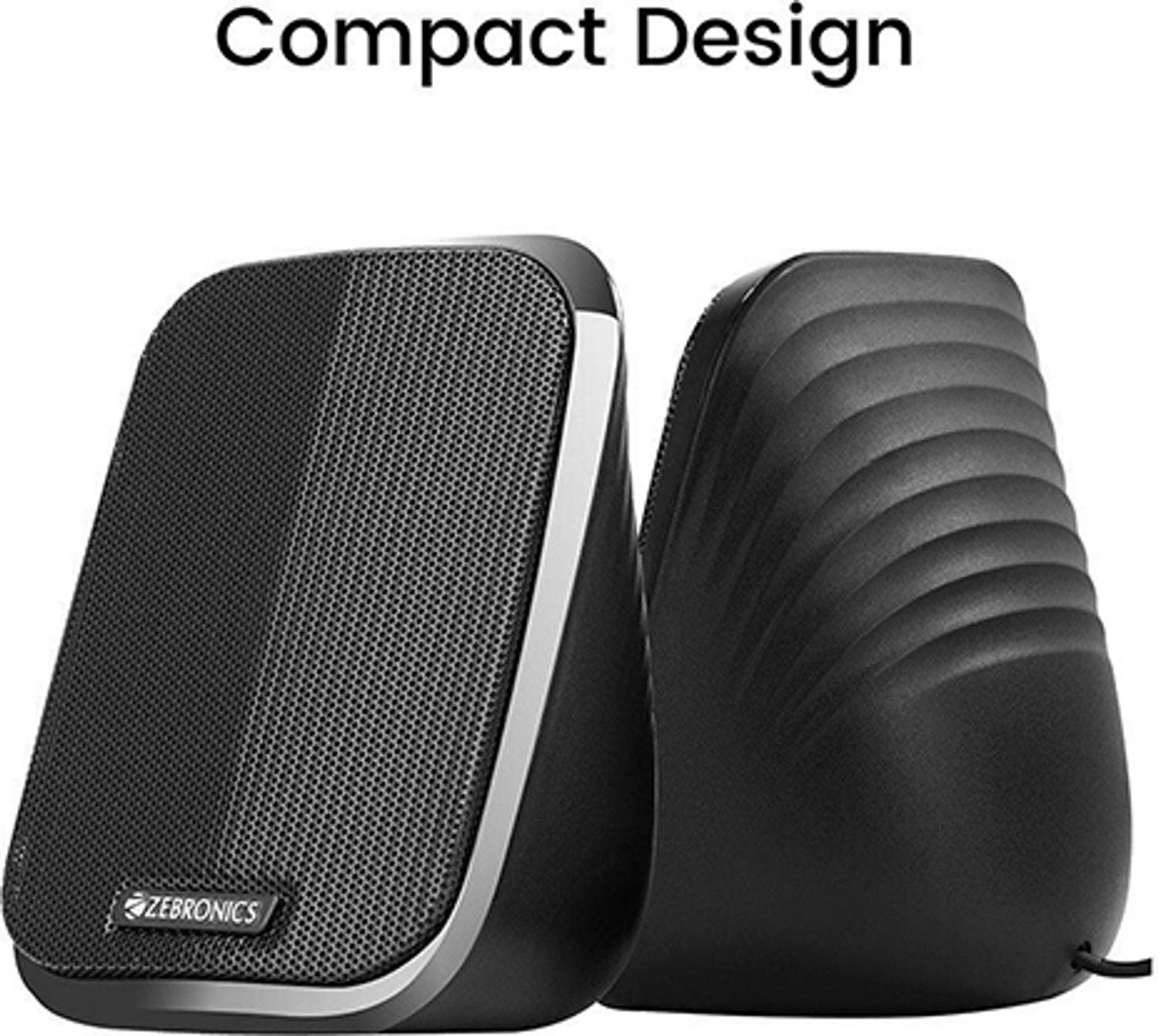 Image of ZEBRONICS ZEB-FAME In Line Volume Controller 3.5mm Jack and USB Powered 5 W Laptop /Desktop Speaker
