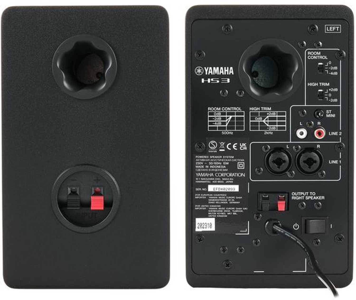 Image of YAMAHA HS3 Black Powered Studio Monitors 52 W Laptop /Desktop Speaker
