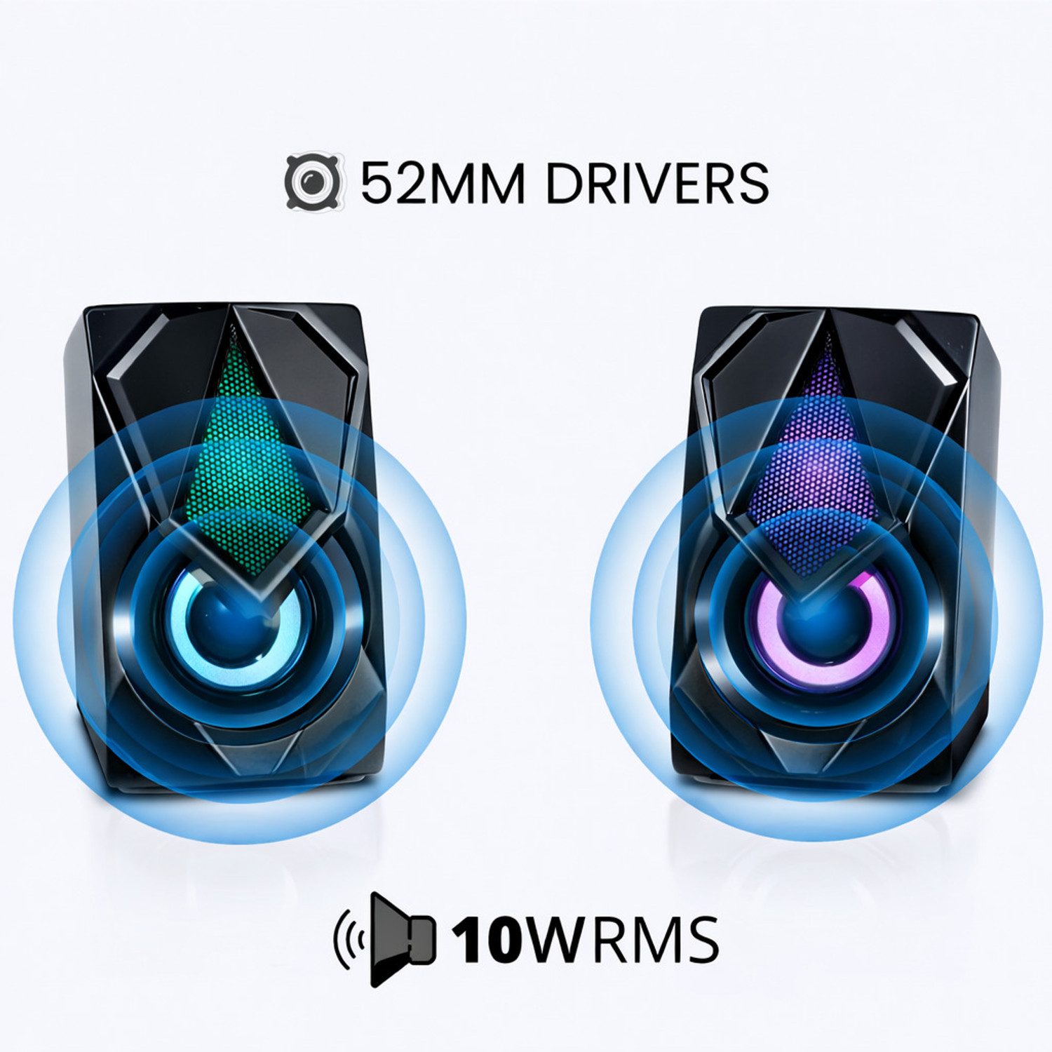Image of fire turtle Colourful LED Modes System for PC Laptop 10 W Laptop /Desktop Speaker