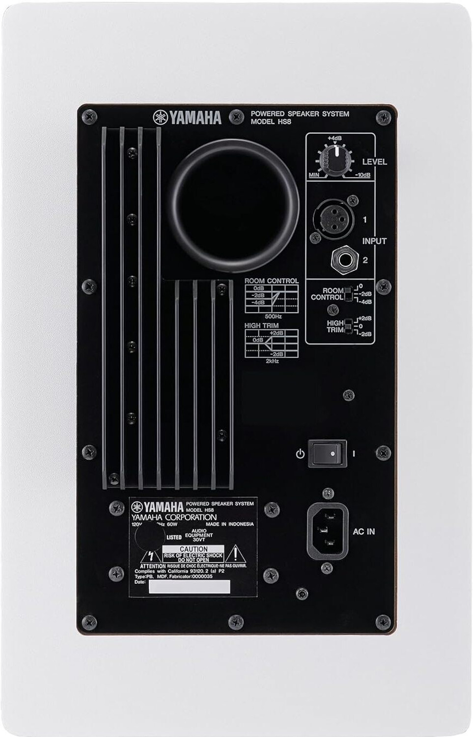Image of YAMAHA HS8 White Pair Powered 120 W Studio Monitor
