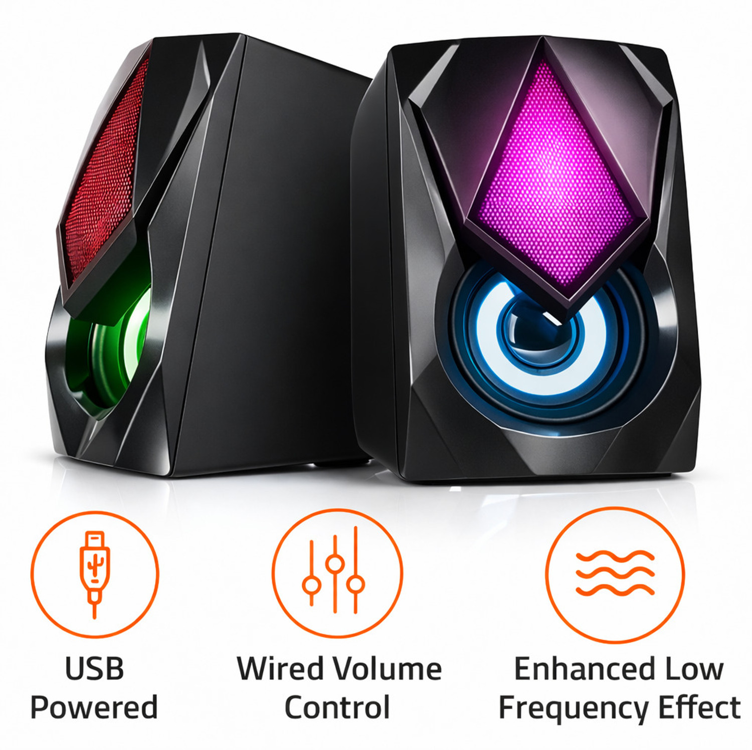 Image of fire turtle Colourful LED Modes System for PC Laptop 10 W Laptop /Desktop Speaker