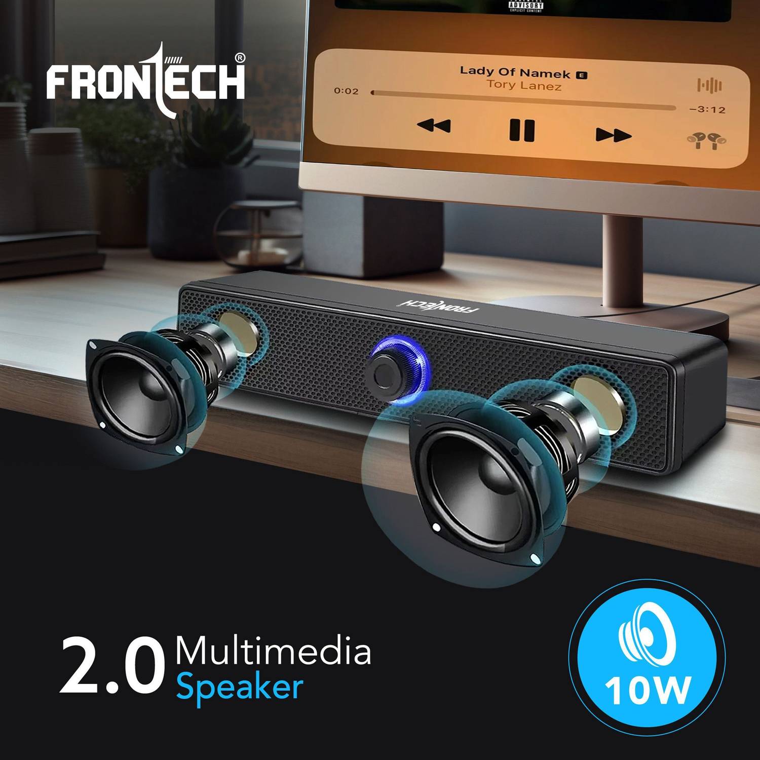Frontech 1.0 USB with AUX 10W Speaker - Image 2