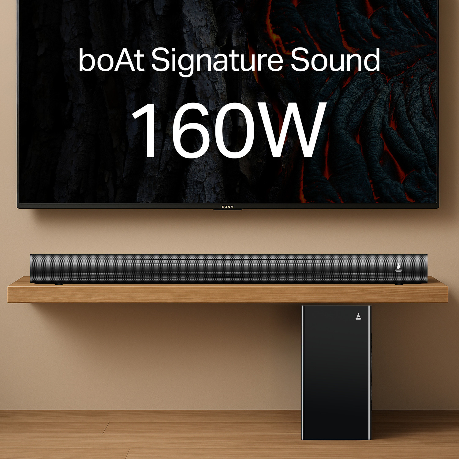 Image of boAt Aavante 1550 Plus w / Exquisite Design, LEDs & Master Remote Control 160 W Bluetooth Soundbar