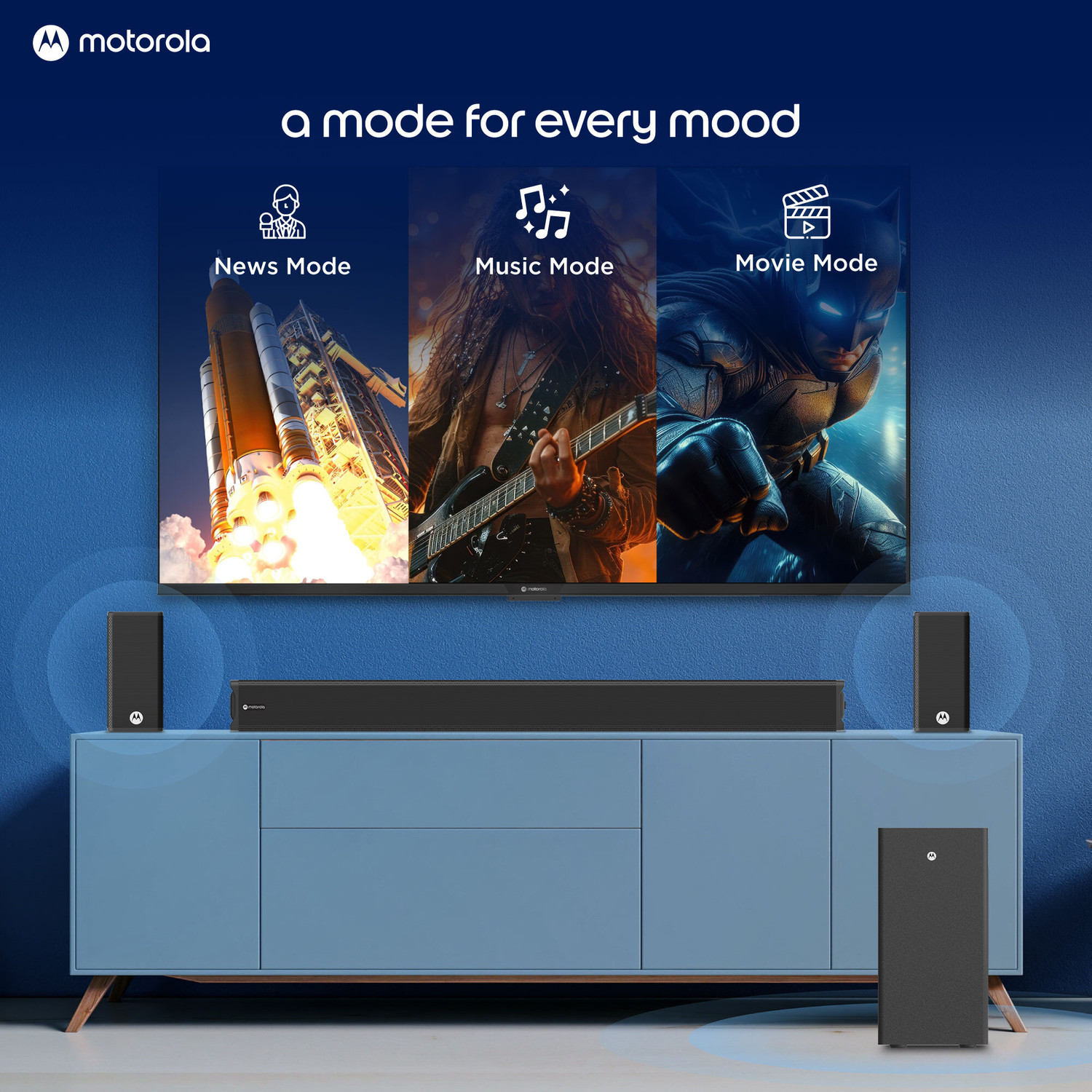 Image of MOTOROLA AmphisoundX Vibe Dolby 550 W Bluetooth Soundbar