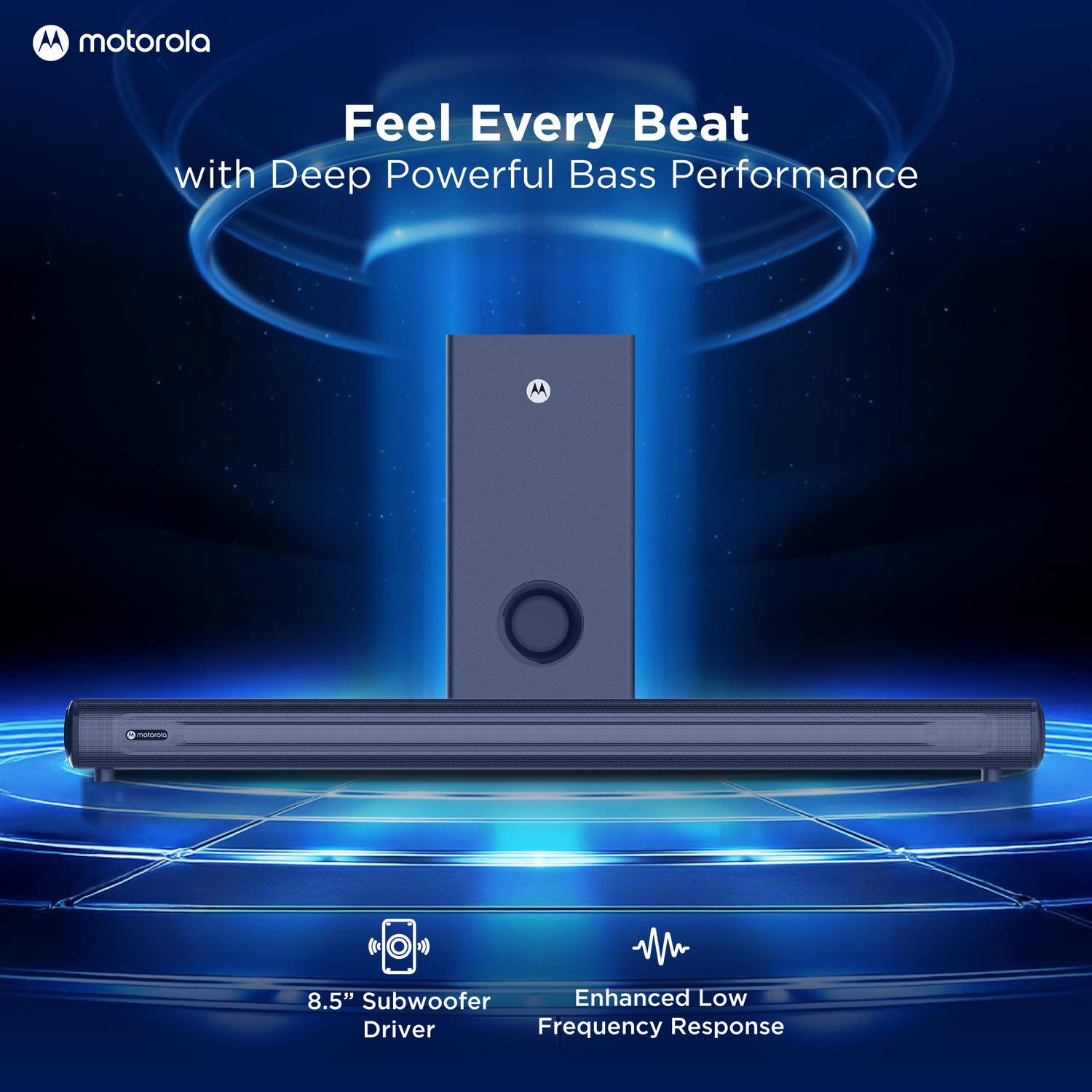 MOTOROLA AmphisoundX Vibe 220W Bluetooth Soundbar Black - Image 4