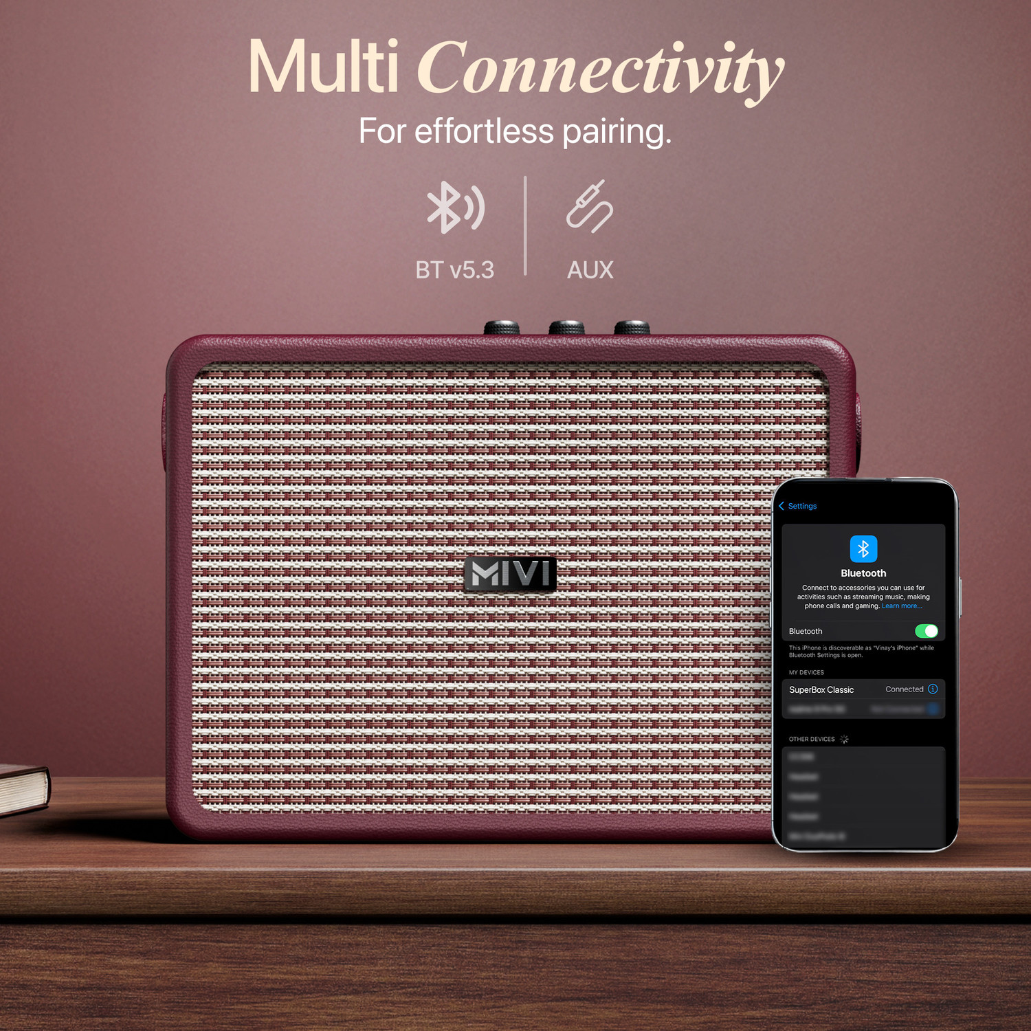 Image of Mivi Mivi Superbox, In-Built Subwoofer, BT v5.3 120 W Bluetooth Party Speaker