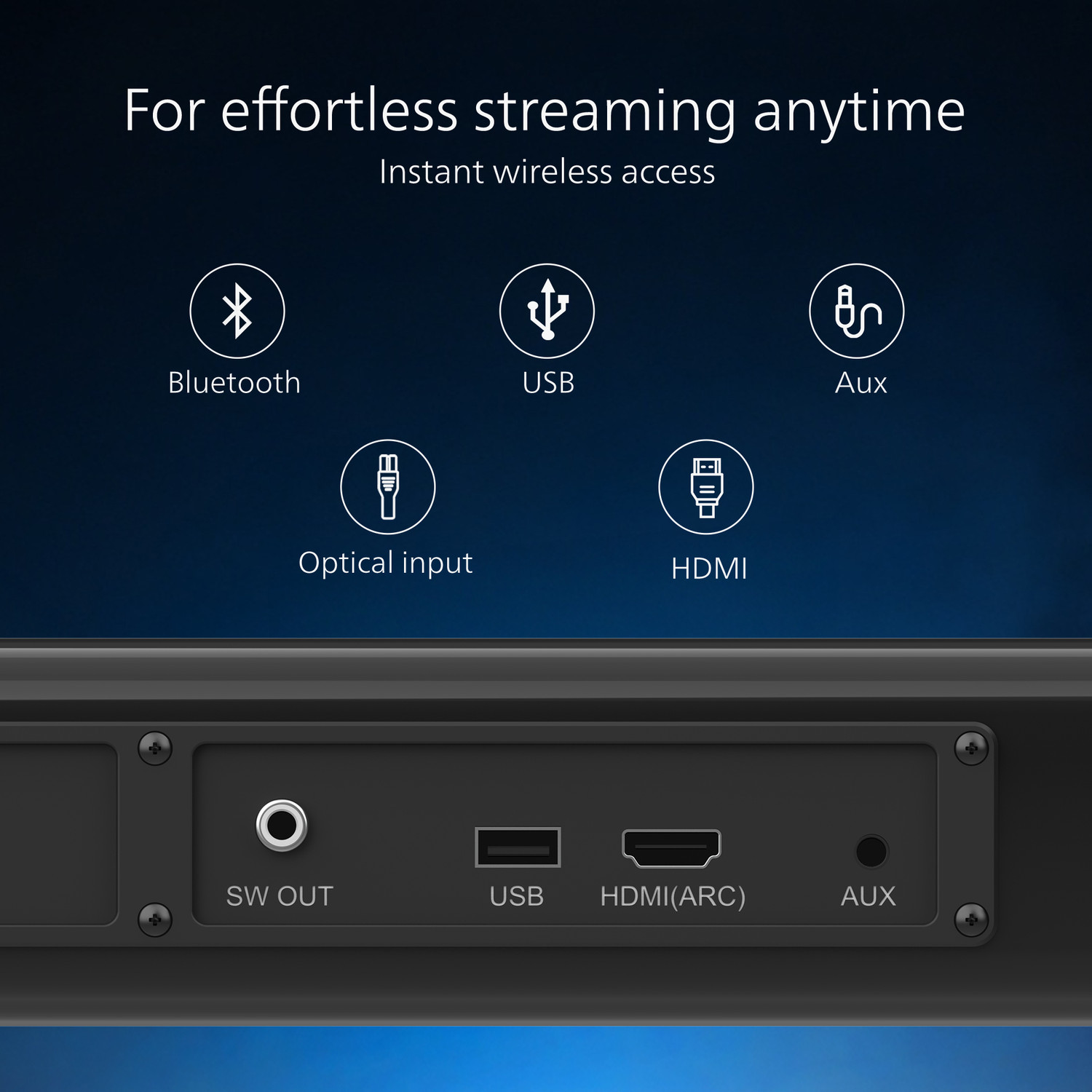 Image of PHILIPS TAB4401 /94 6.5 Inch Subwoofer HDMI ARC, USB & Optical Connectivity 200 W Bluetooth Soundbar