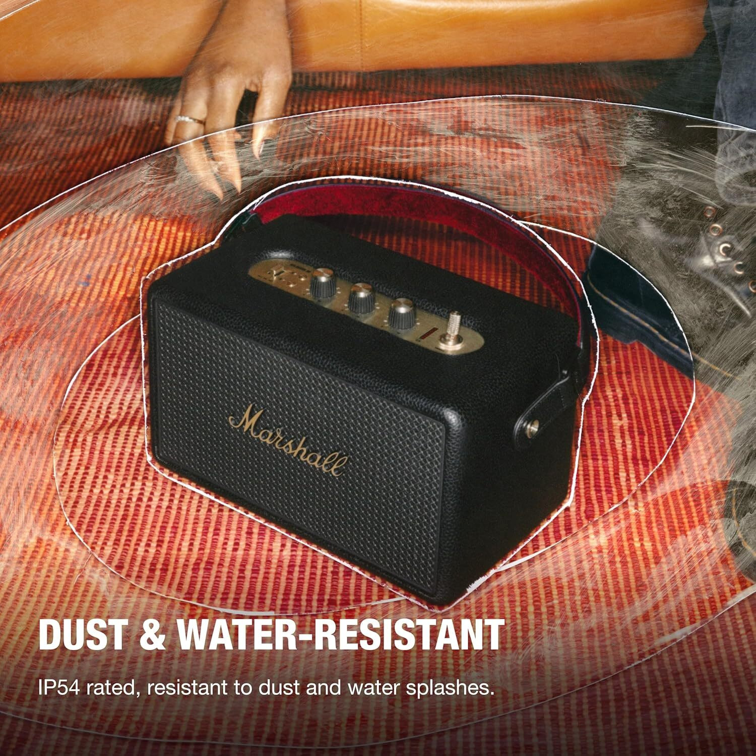 Image of Marshall Kilburn III - 50+ Hours of Portable Playtime, 360 Sound, Dust & Water-Resistant Bluetooth Speaker