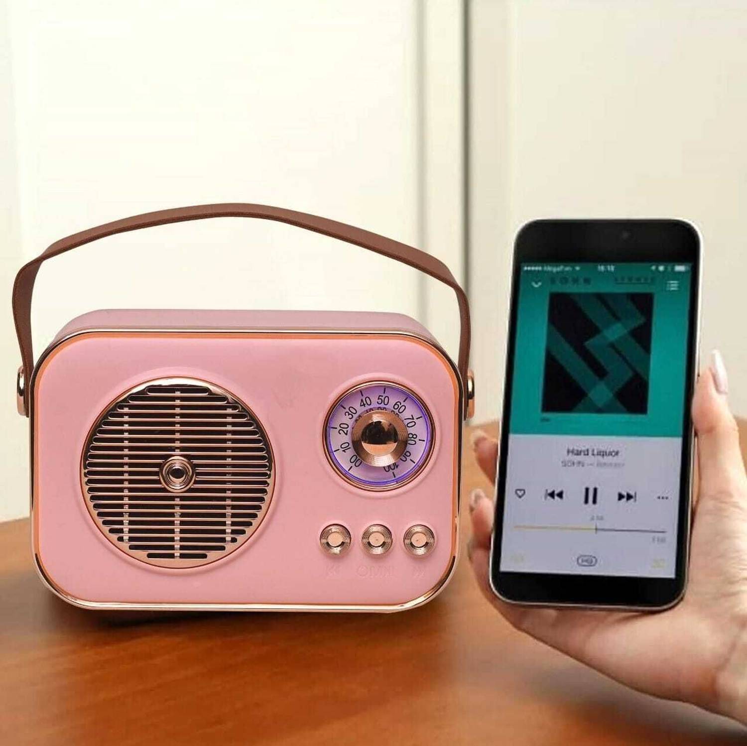 JAXTER Mini Retro Radio Bluetooth Speaker - Image 3