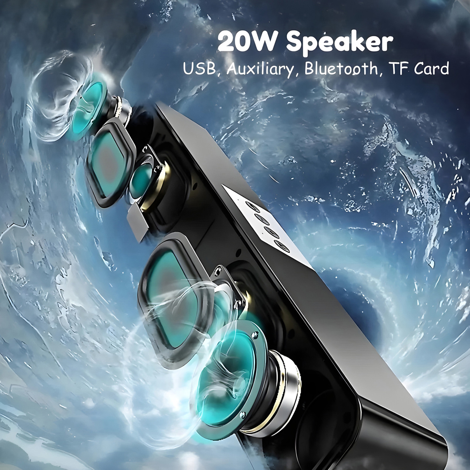 Image of Bxeno AURA-Bar 610 Portable TV Soundbar with Dual Powerful 20W Inbuilt Speakers H67 20 W Bluetooth Speaker