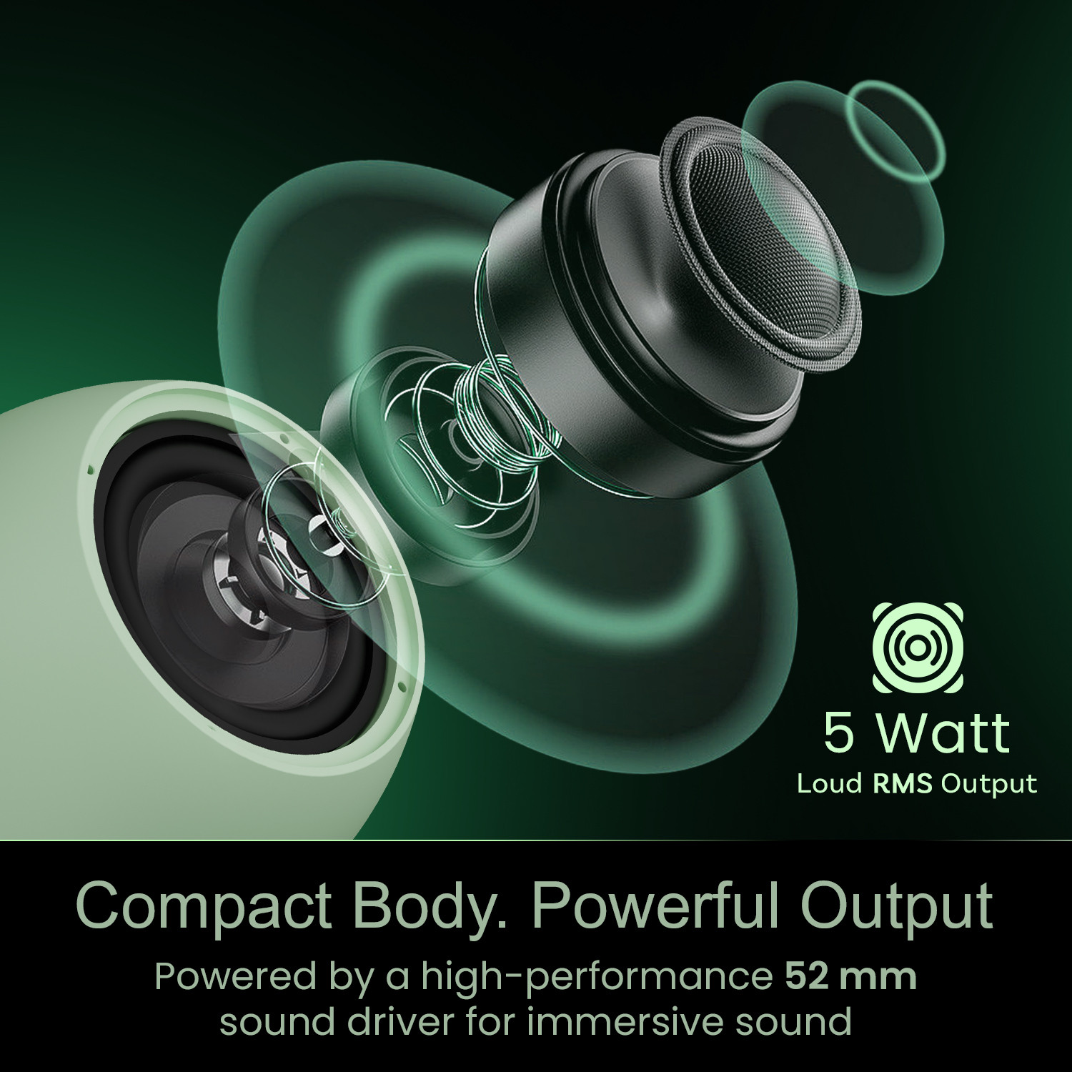 Image of Hammer Drop X1 5W Bluetooth Speaker with Twin Pairing, 100H StandBy Time, 52mm Drivers 5 W Bluetooth Speaker