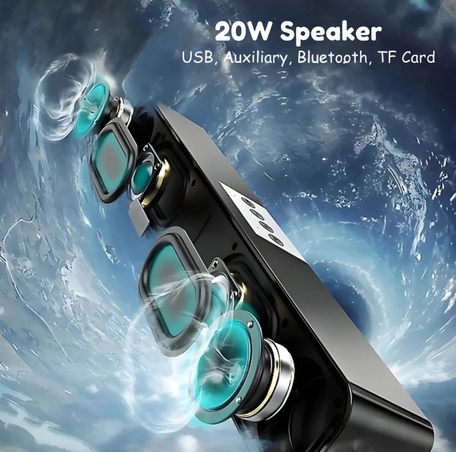 Image of ZSIV 20W Upto 12 hrs Playtime with 52 mm Dynamic Drivers & X-BassTech 20 W Bluetooth Laptop /Desktop Speaker