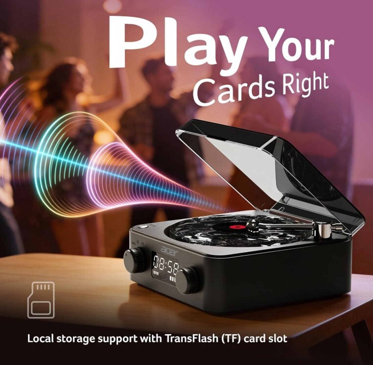 Image of Acer TFCard & AUX Support White Noise Sound Machine 1500mAh Batt WhiteNoise 5 W Bluetooth Speaker