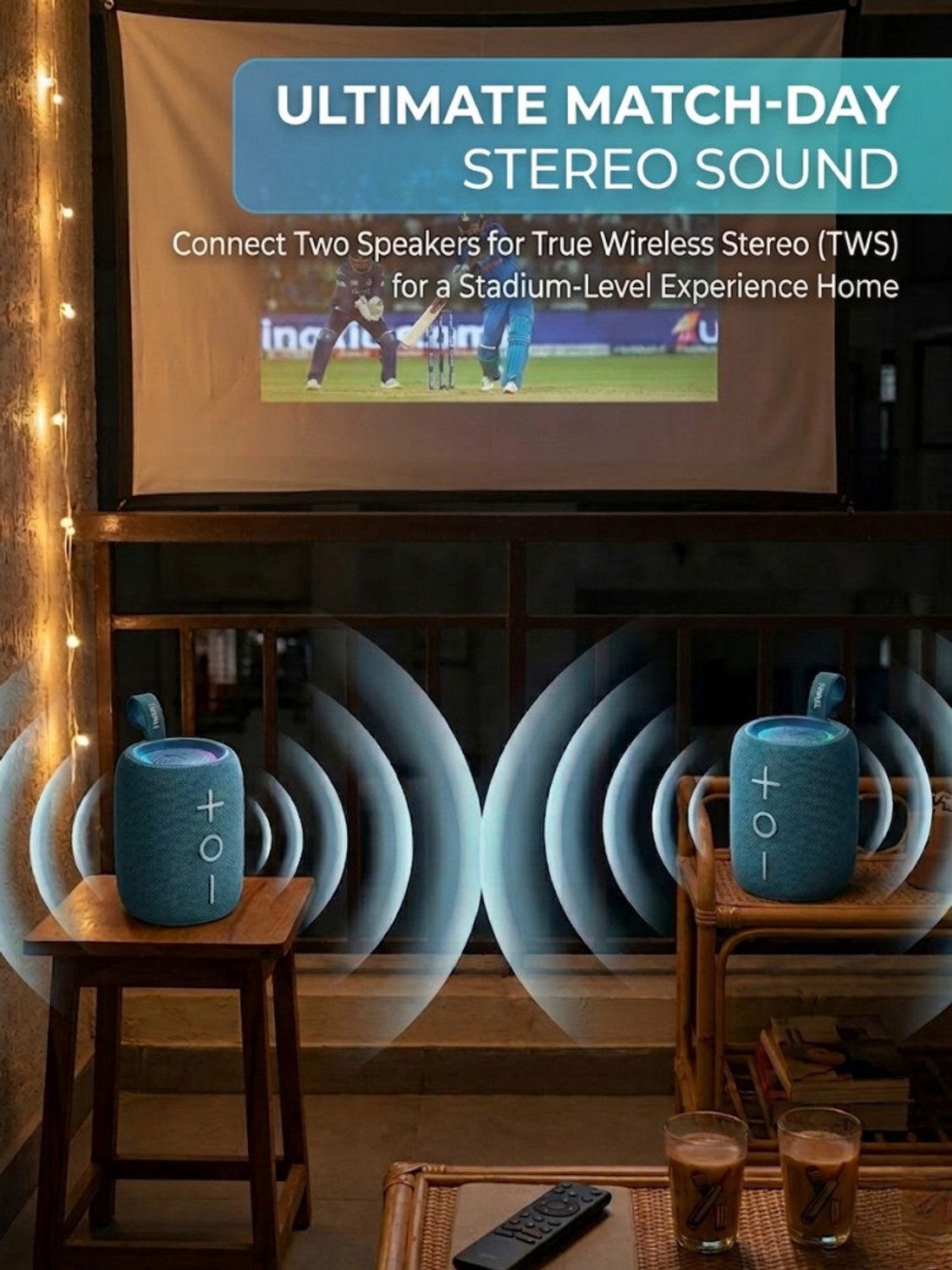 Image of Tribit Portable Stormbox Mini+ TWIN PACK(X2), Deep Bass, 12H Playtime Waterproof Small 12 W Bluetooth Speaker