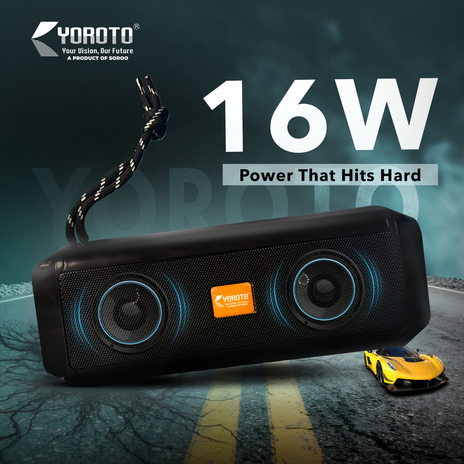 Image of YOROTO YO-412 Pro Wireless Speaker With RGB Light, Superior Sound and Thunder Bass 16 W Bluetooth Speaker
