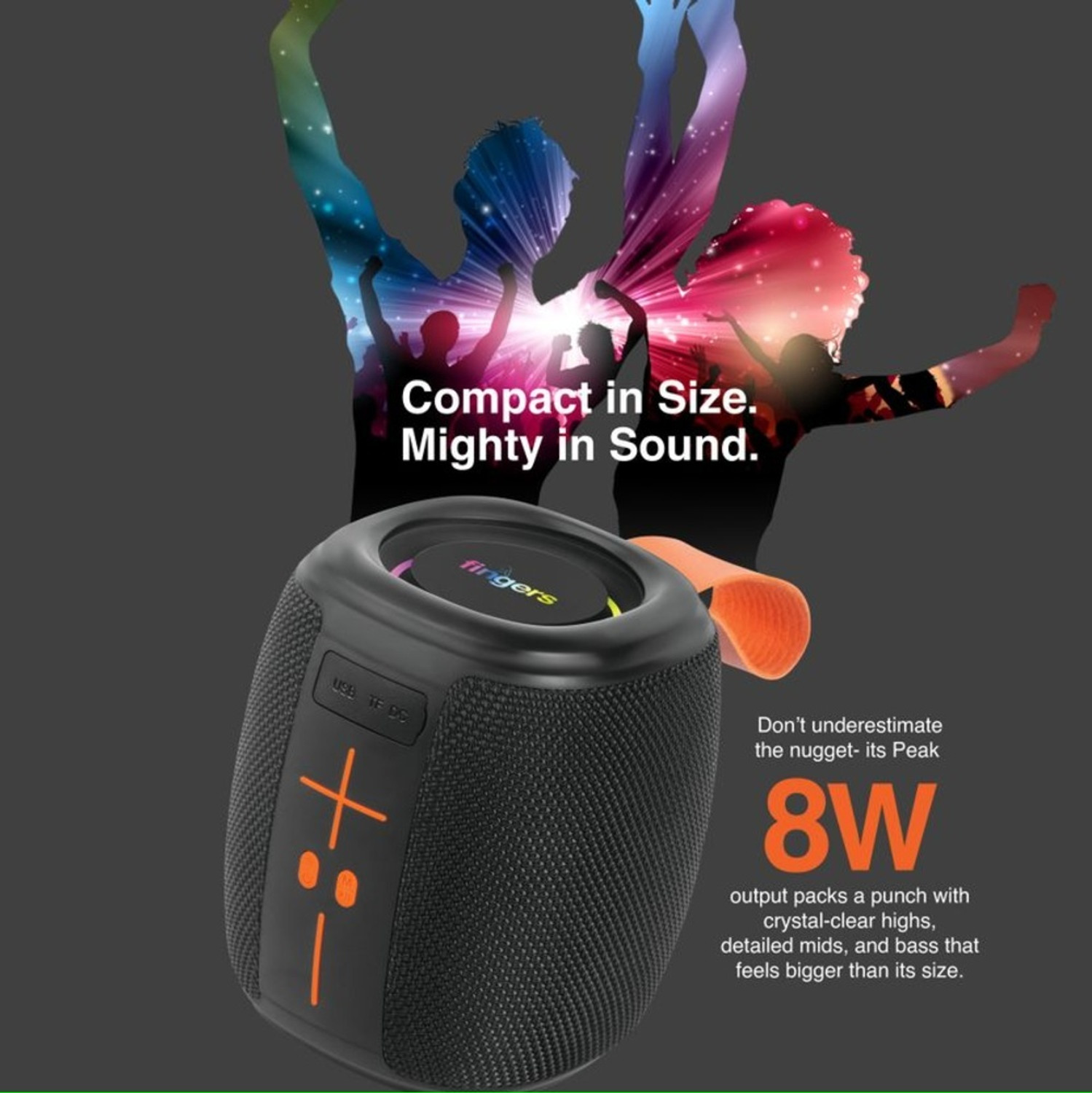 Image of RAJ MOBILE AND ELECTRIC SoundNugget BT6 1 56 W Bluetooth Speaker (Black, 2.1 Channel)