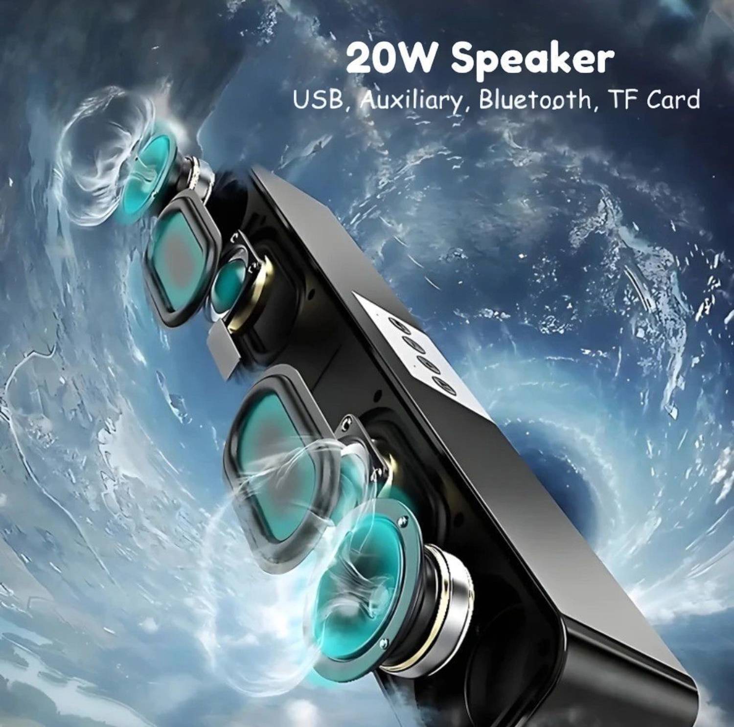 GOOD FUN High Sound Quality TV Sound Bar with Detachable Subwoofer SoundBar Surround17 20 W Bluetooth Speaker