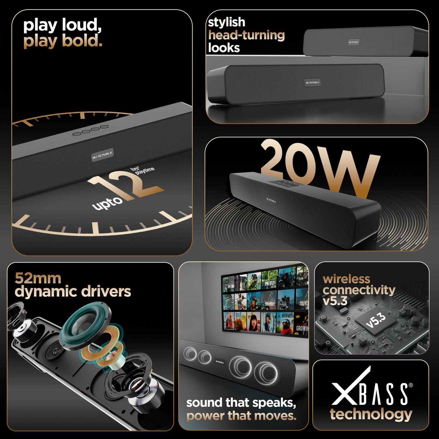 Nu Republic 20 12hr Bluetooth Speaker - Image 3