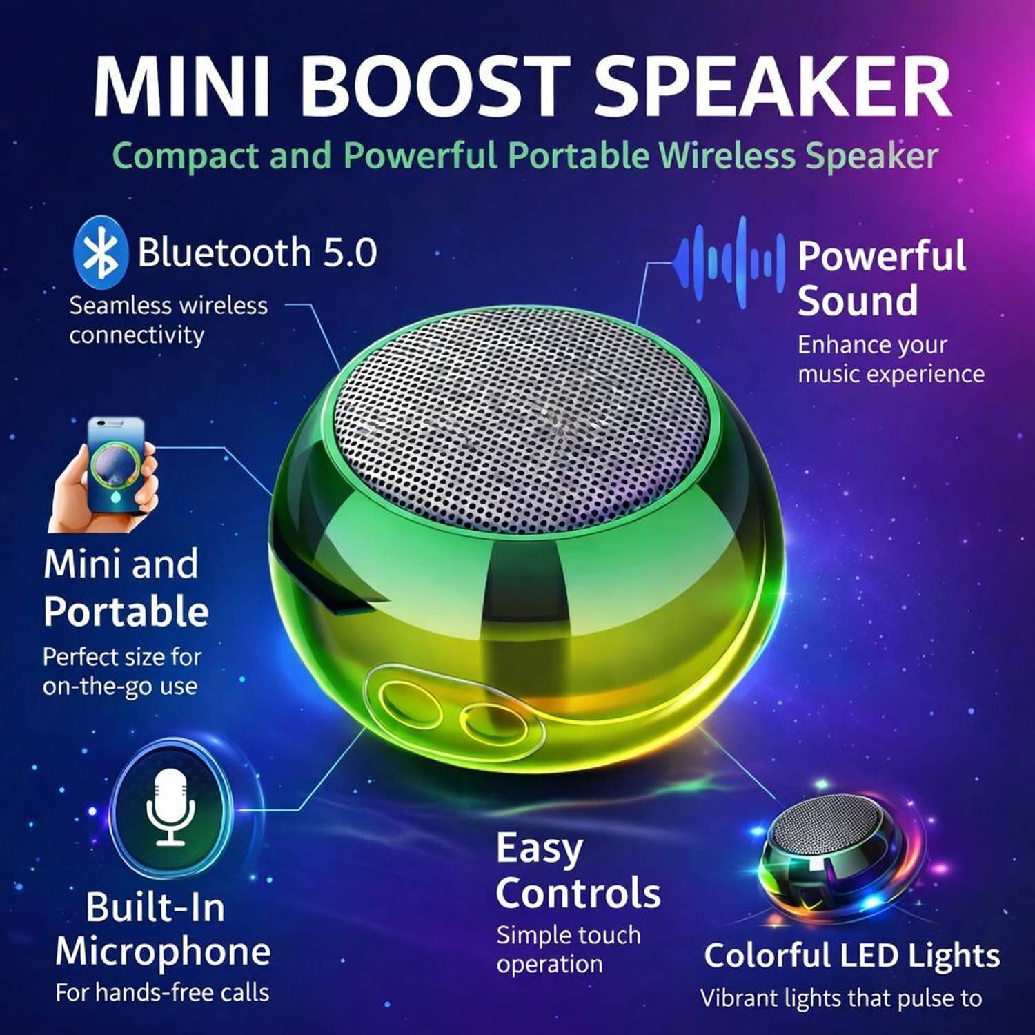 NAMAN Smart Speaker with Google, Alexa & Siri - Image 2