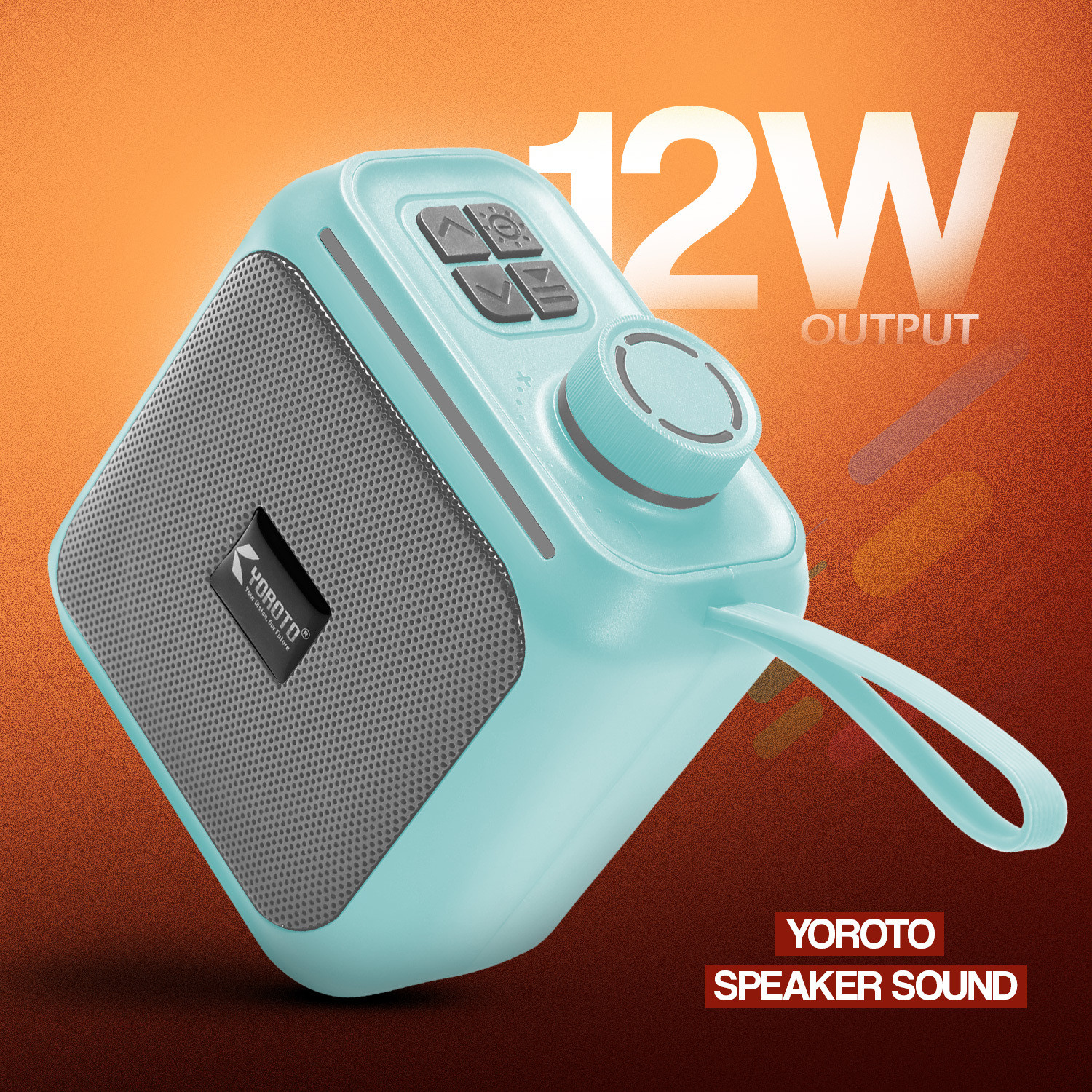 Image of YOROTO High Power Wireless Speaker with Thunder Bass, HD Stereo Sound, 6H Playtime 12 W Bluetooth Speaker