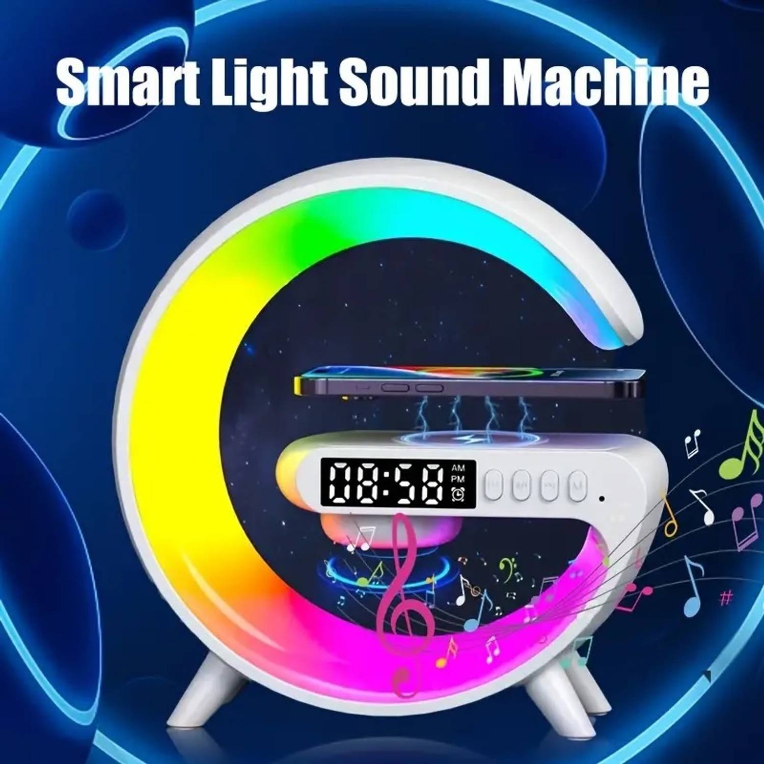 VOLTegIC Smart Light Sound Machine RGB Sunrise Alarm Clock 5W - Image 2