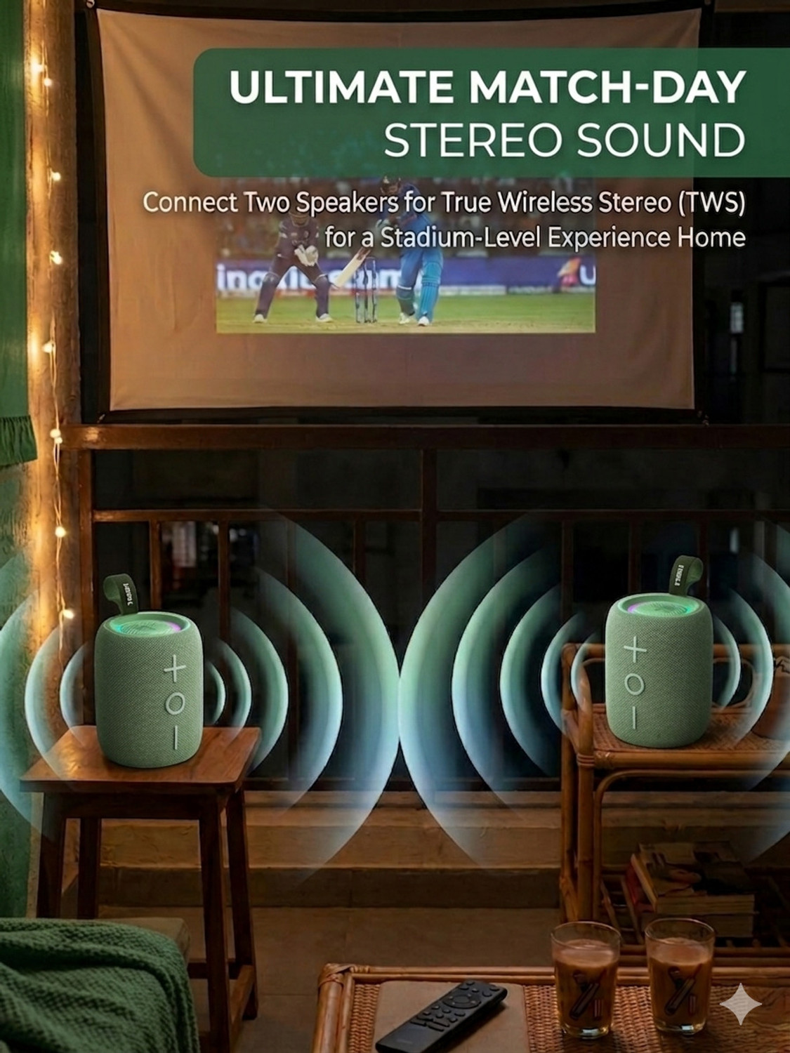 Image of Tribit Storm Box Mini Plus, with SubWoofer-Grade Bass, IPX7 Waterproof 12H Playtime 12 W Bluetooth Speaker